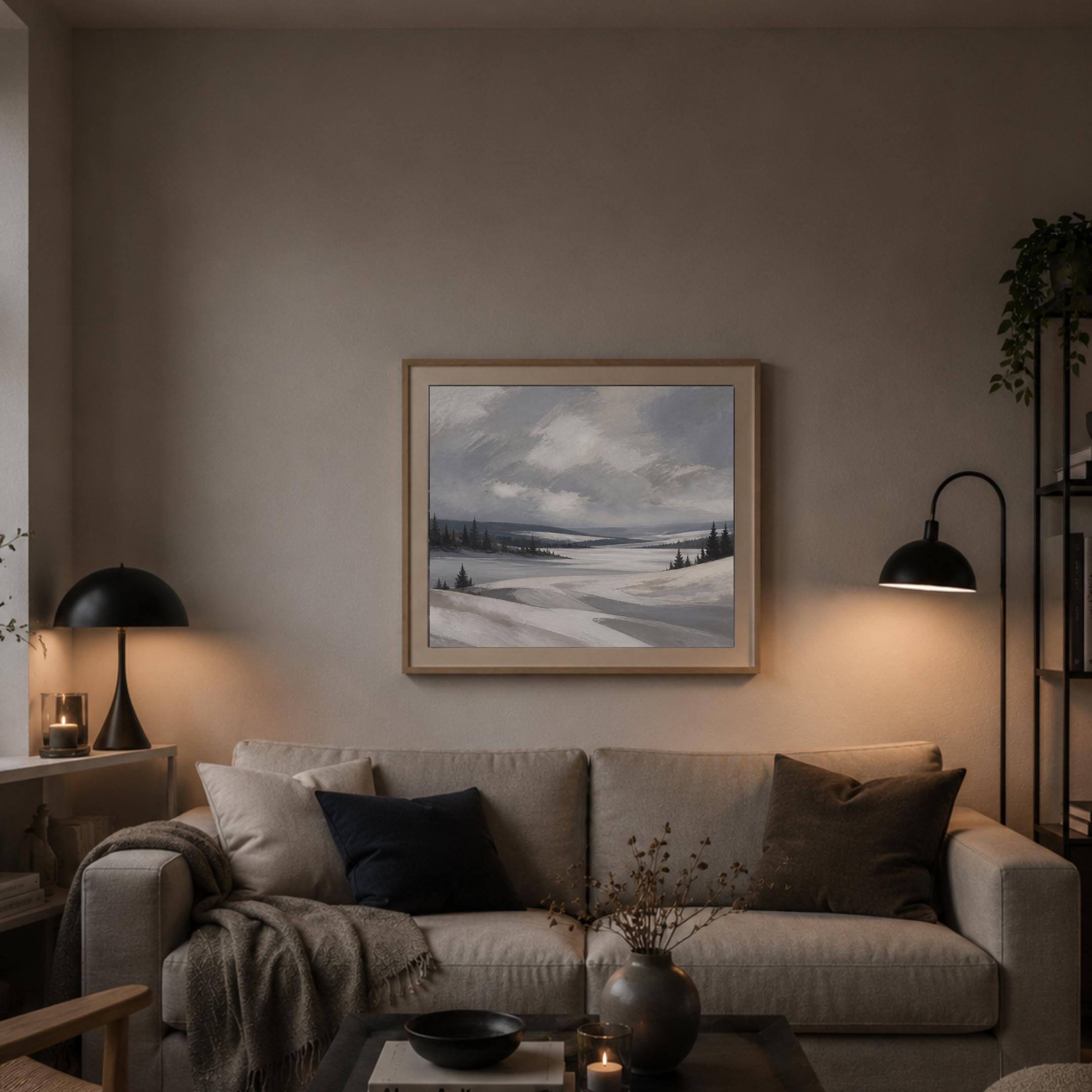 Open Snowfields beside the Quiet Lake — image 4