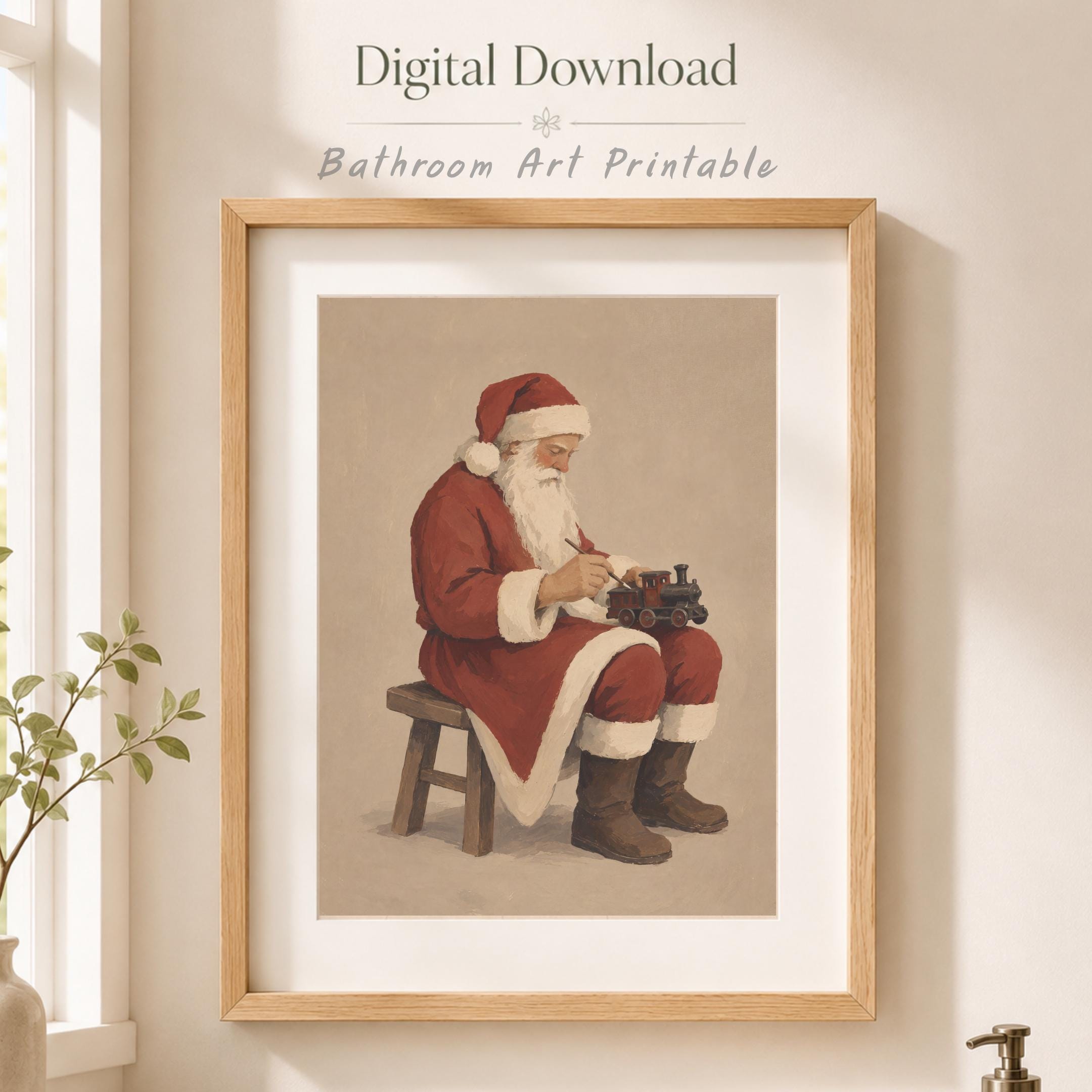 Santa at Work on a Toy Train — image 8