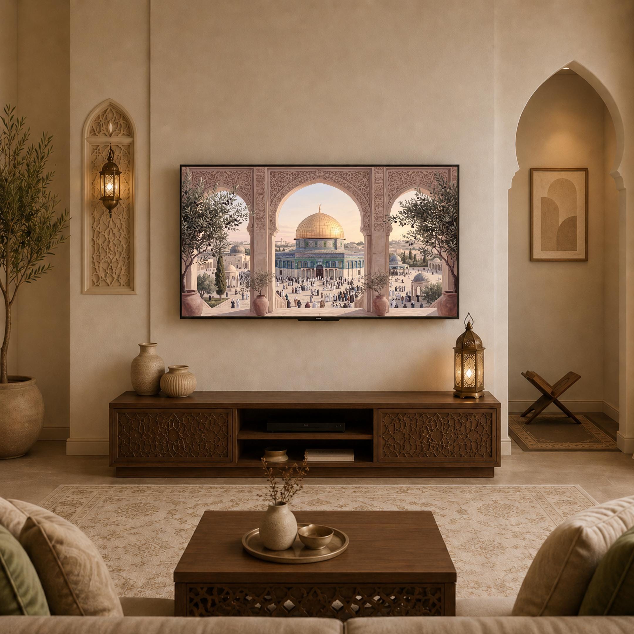 Dome of the Rock Samsung Frame TV Art Islamic Jerusalem 4K Digital Download Display — image 6