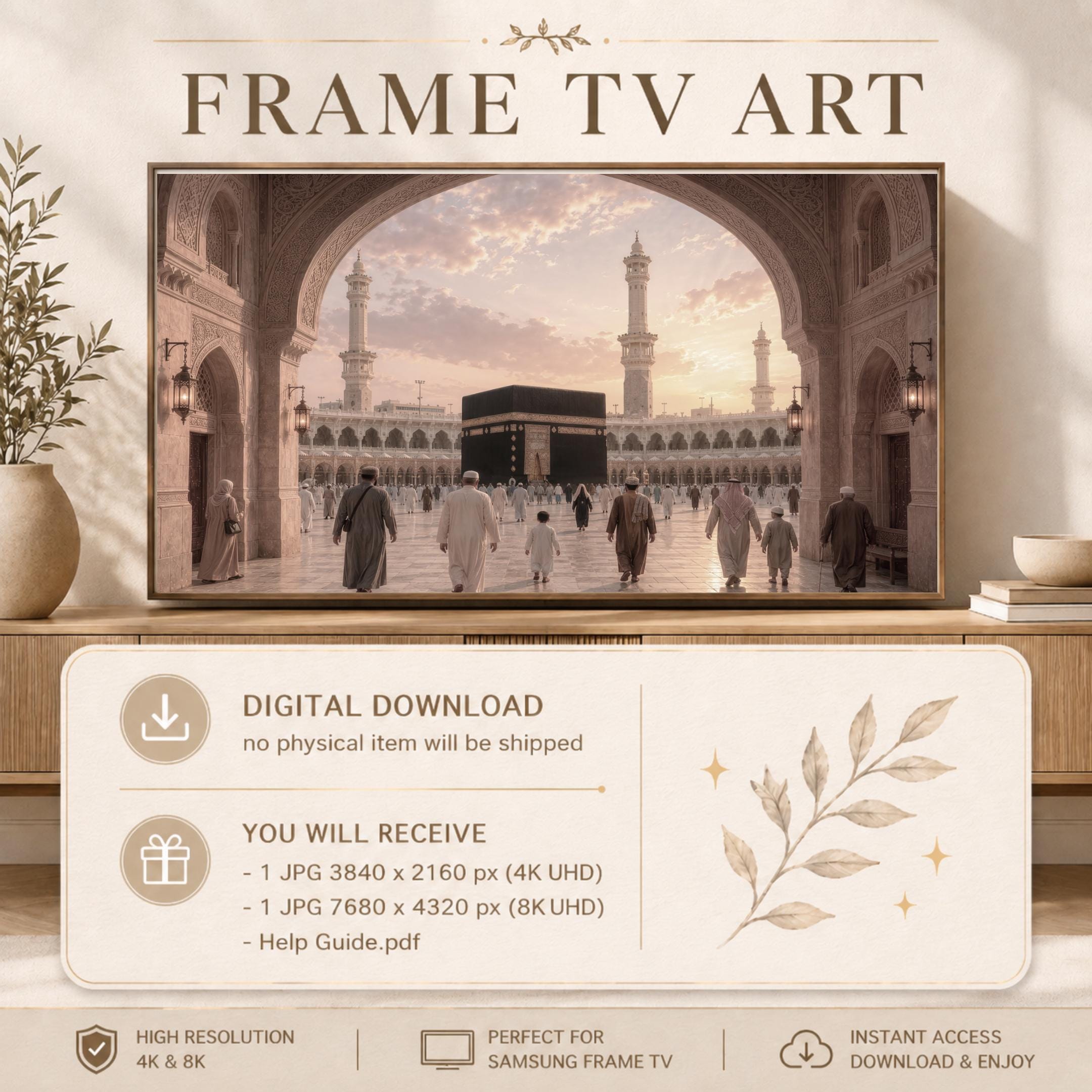 Kaaba TV Art, Mecca Islamic Inspired, Muslim Home Art, Samsung The Frame (Digital Download) — image 5