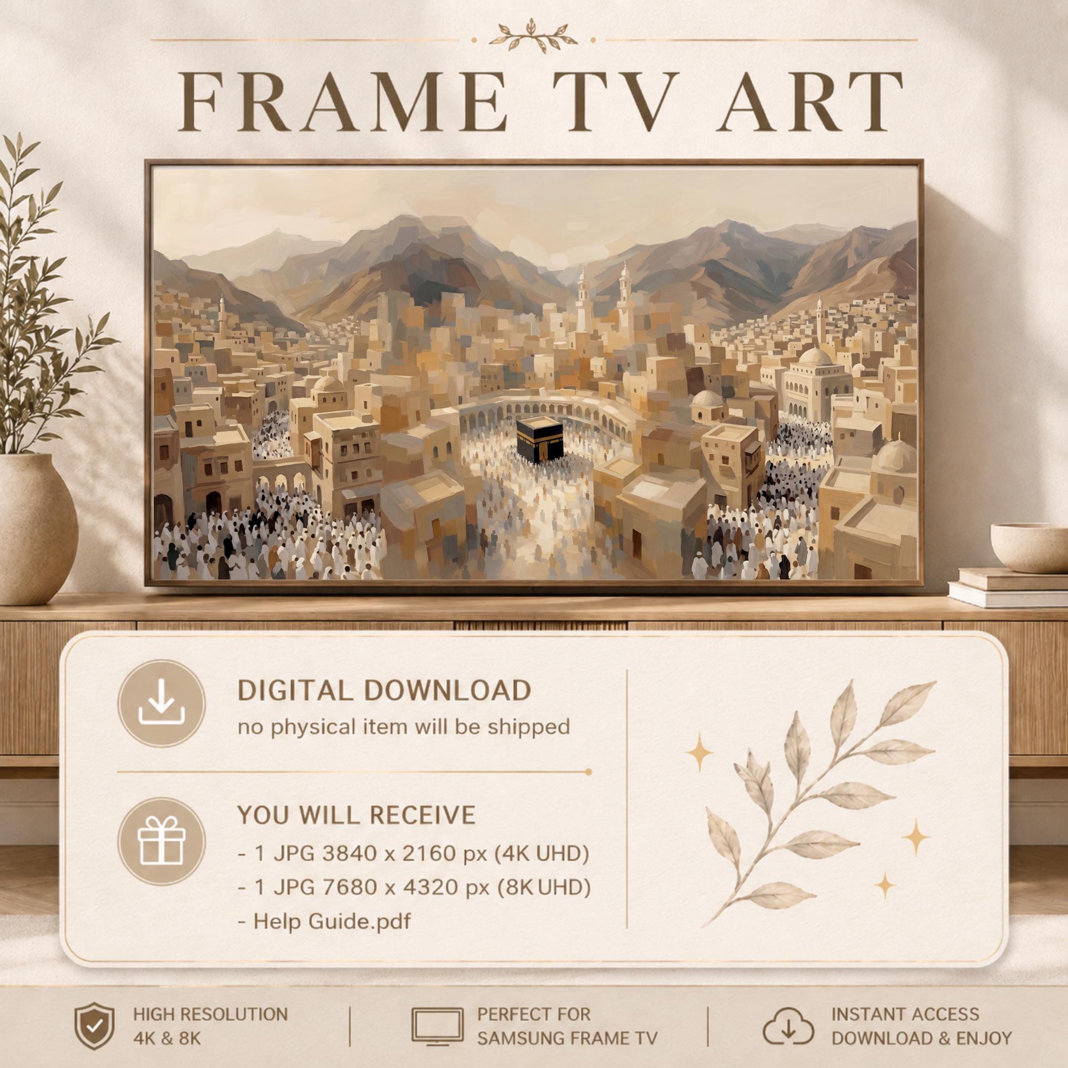 Kaaba Frame TV Art, Mecca Islamic Landscape, Hajj Umrah 4K Screen Display Digital Download — image 6