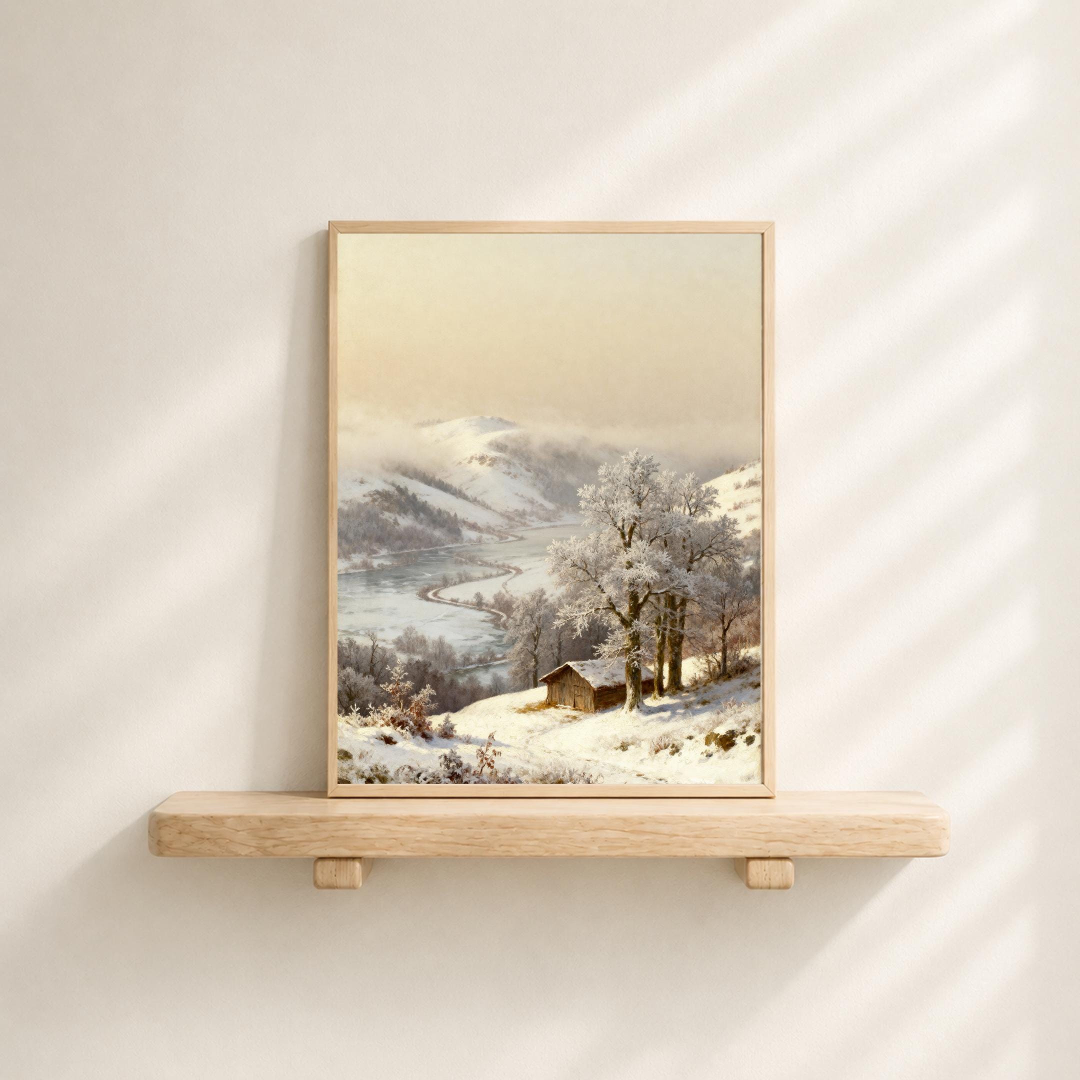 Cabin in the Golden Winter Valley — image 9