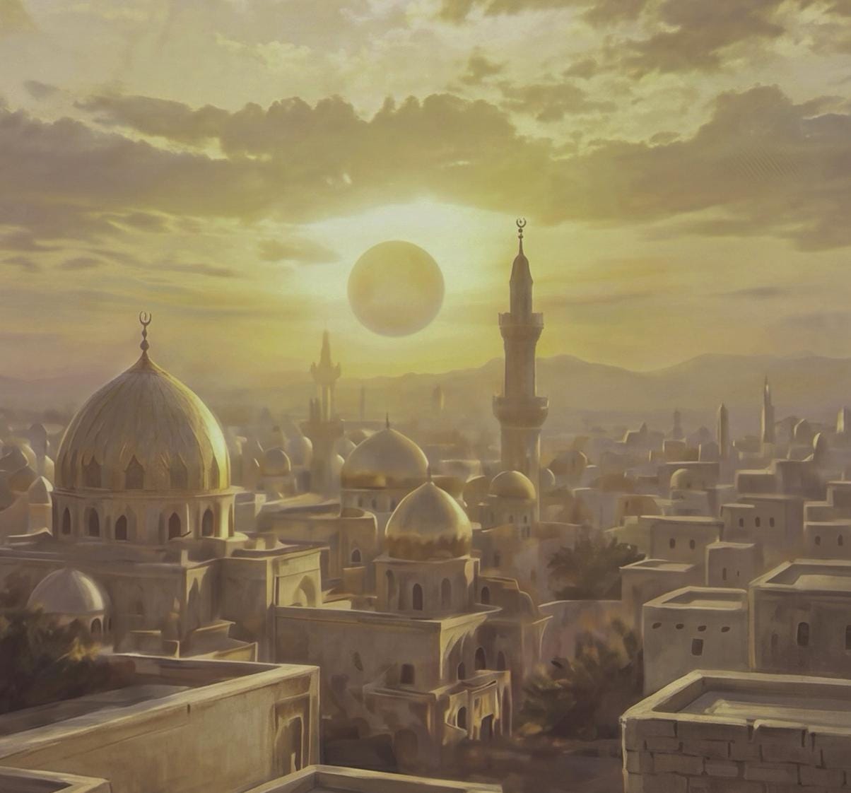 Islamic Sunset Cityscape Frame TV Art, Golden Skyline Art Mode Decor (Digital Download) — image 3