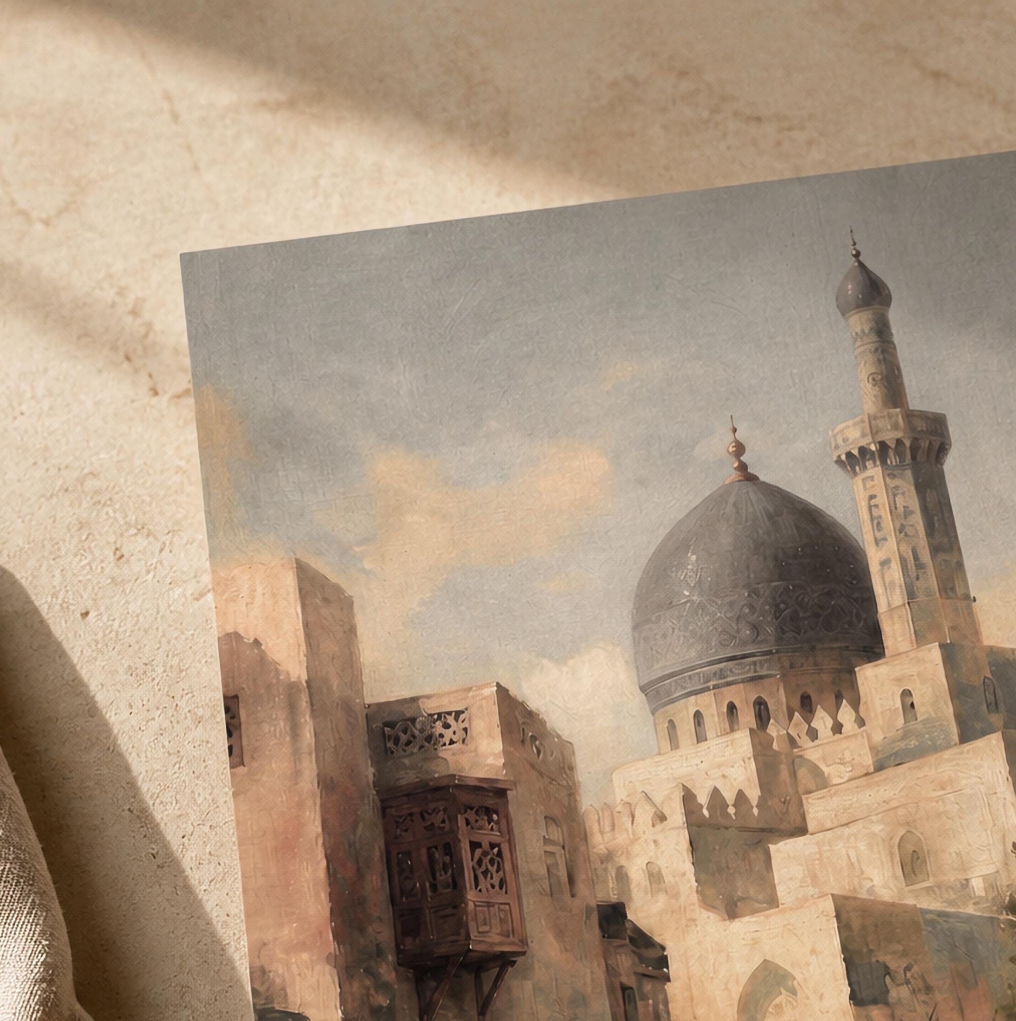 Old Desert Street beneath a Mosque Dome — image 2