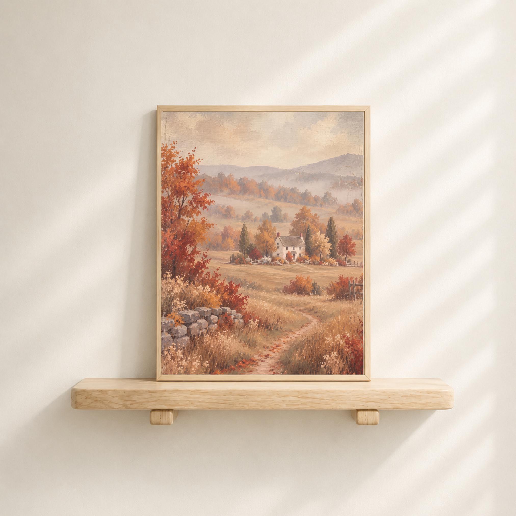Autumn Cottage Printable Wall Art, Cozy Countryside Landscape, Cottagecore Fall Decor Digital Download — image 7