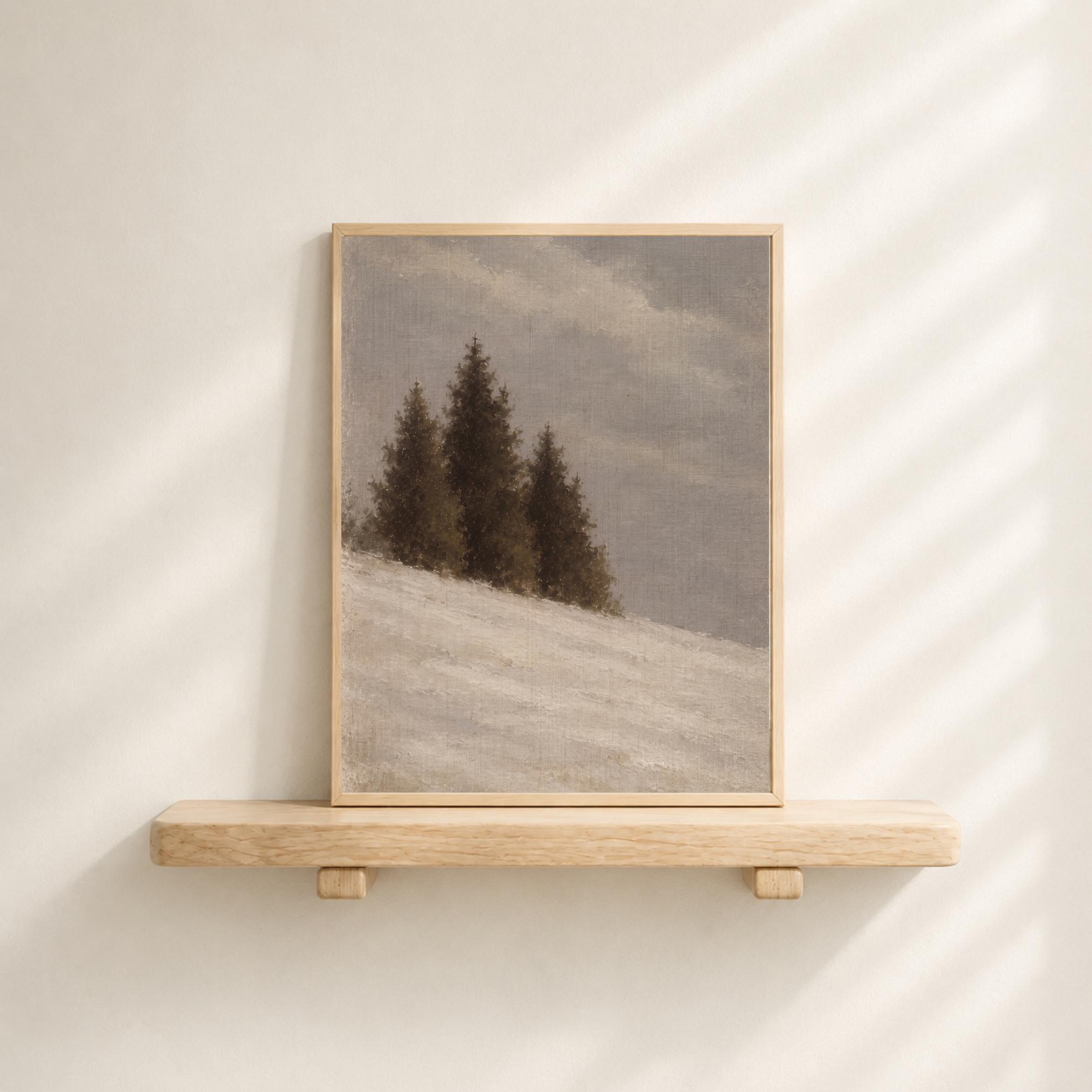 Evergreens on the Winter Slope — image 6