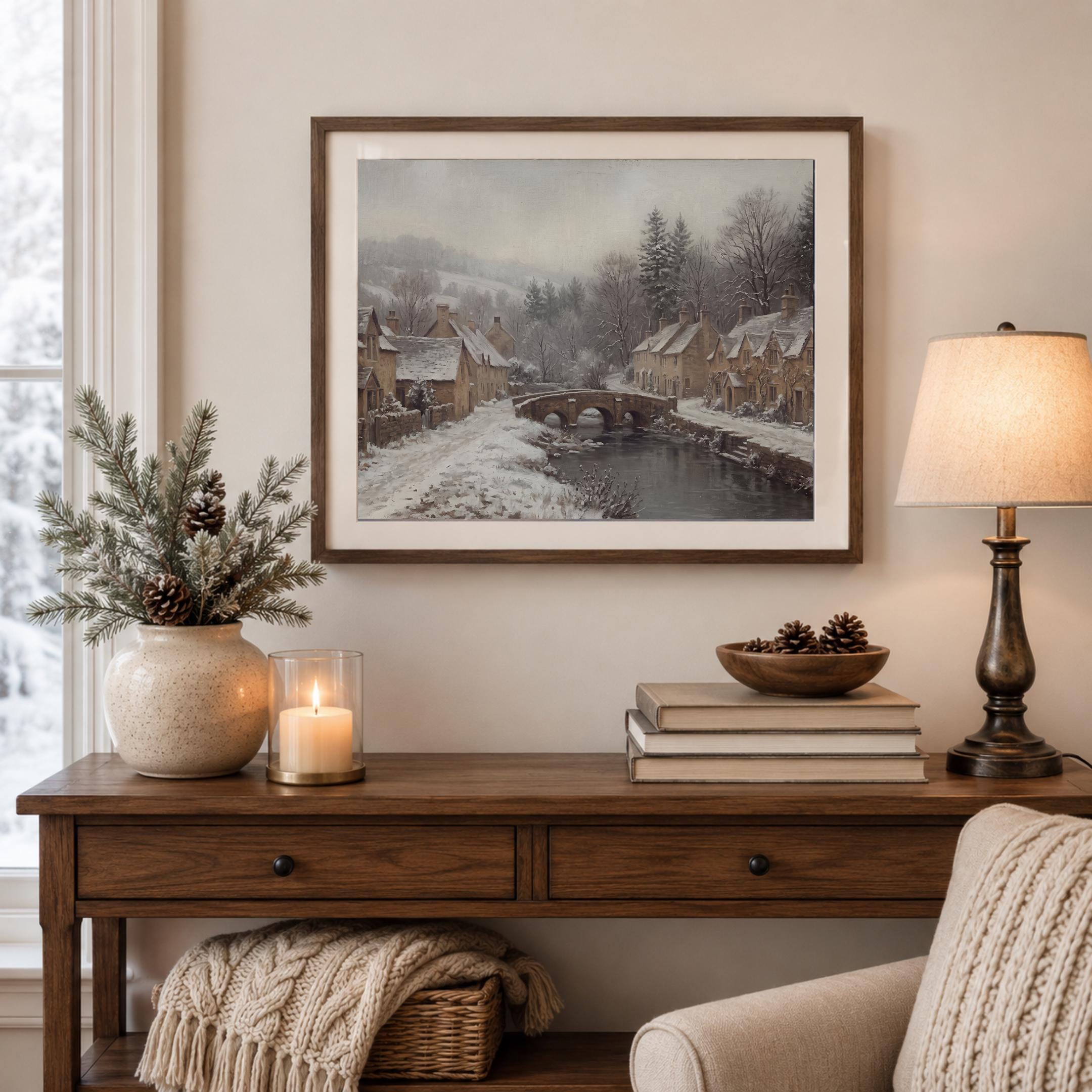 Winter Bridge & Cotswold-Inspired Cottages — image 4