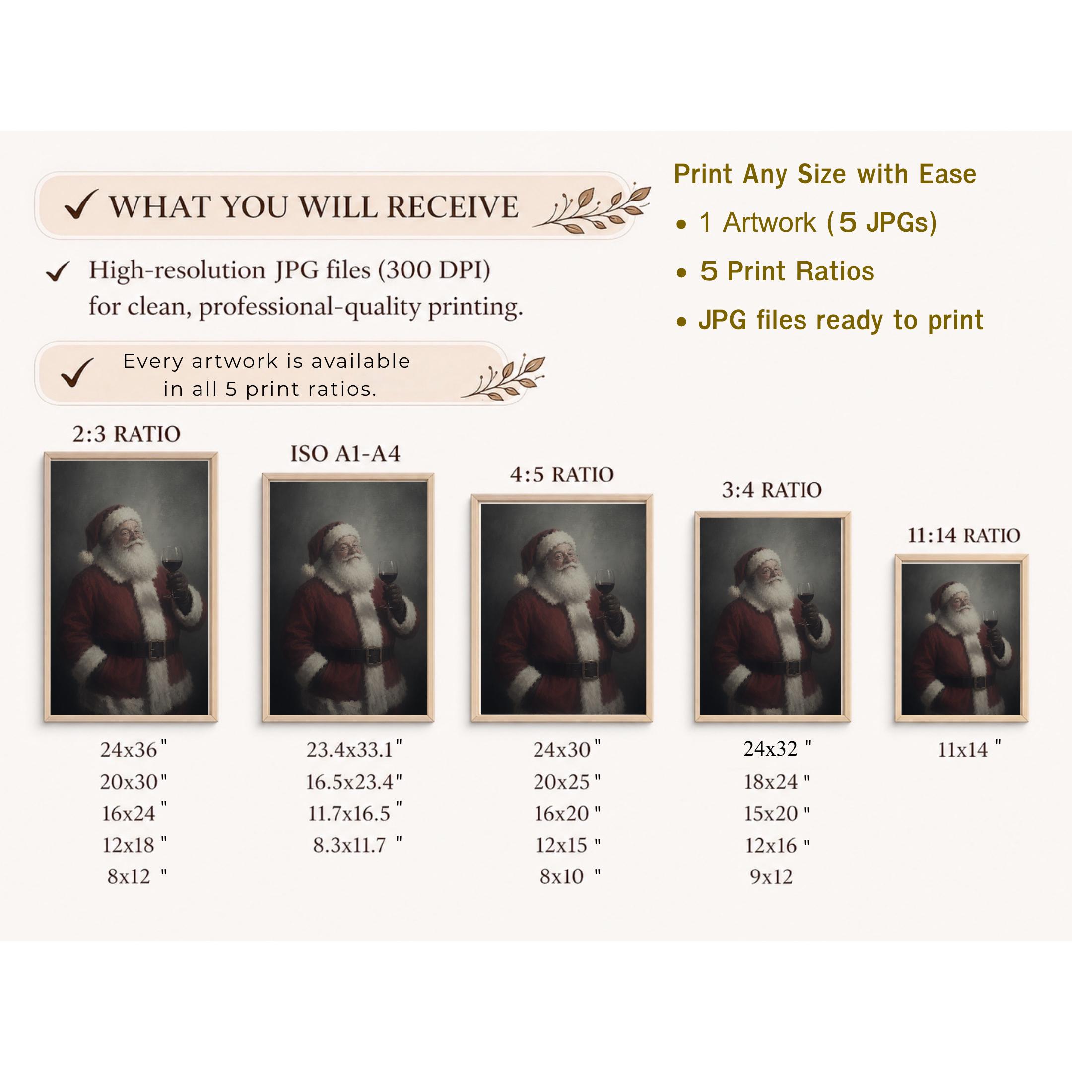Santa with a Glass of Red Wine — image 9
