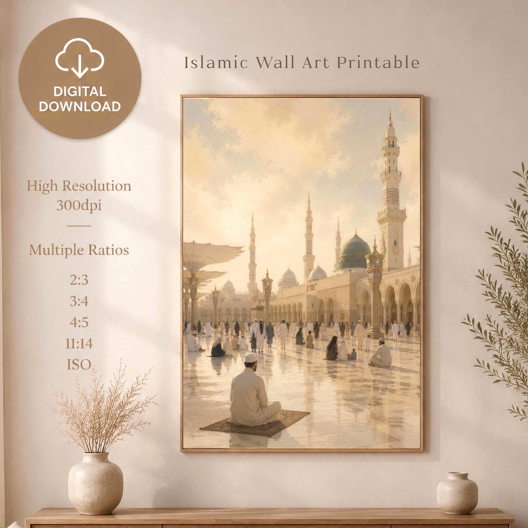 A Quiet Moment in the Mosque Courtyard