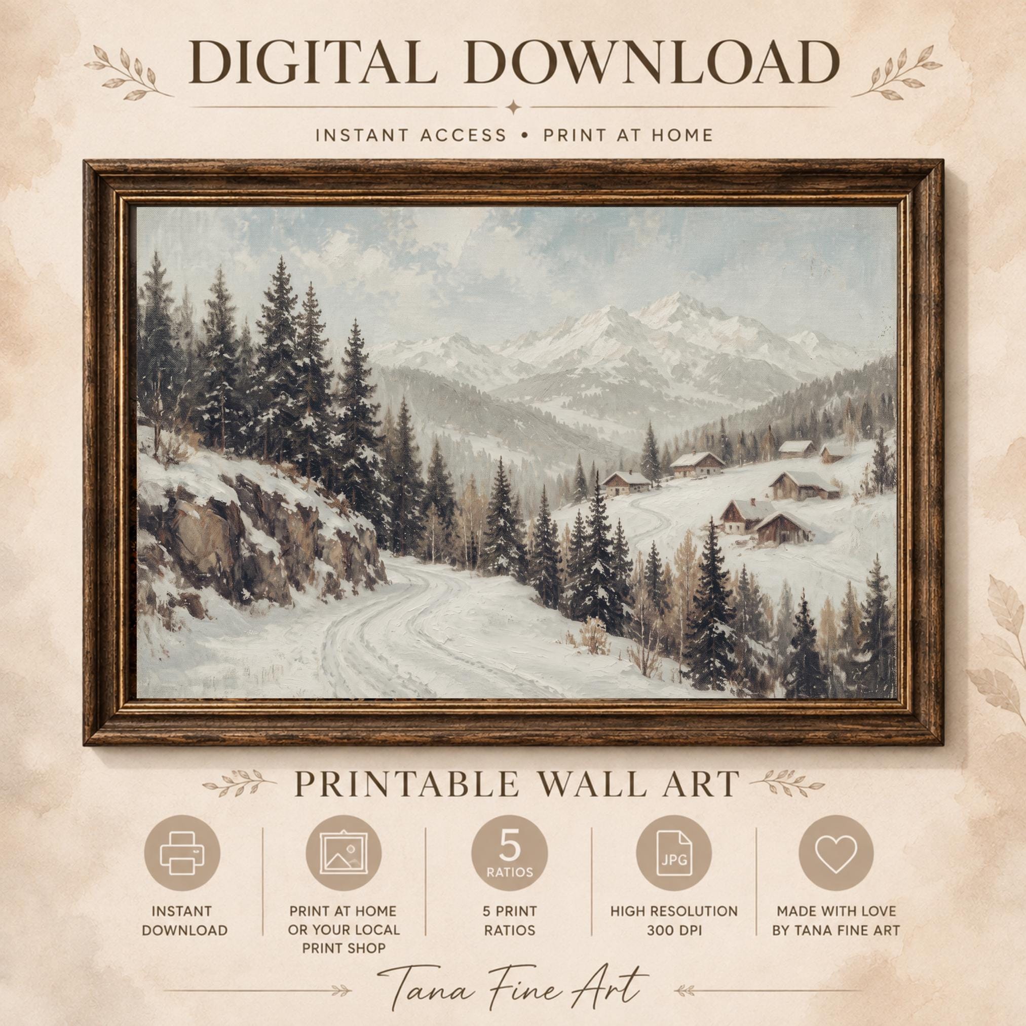 Snow Road through the Alpine Village — image 6