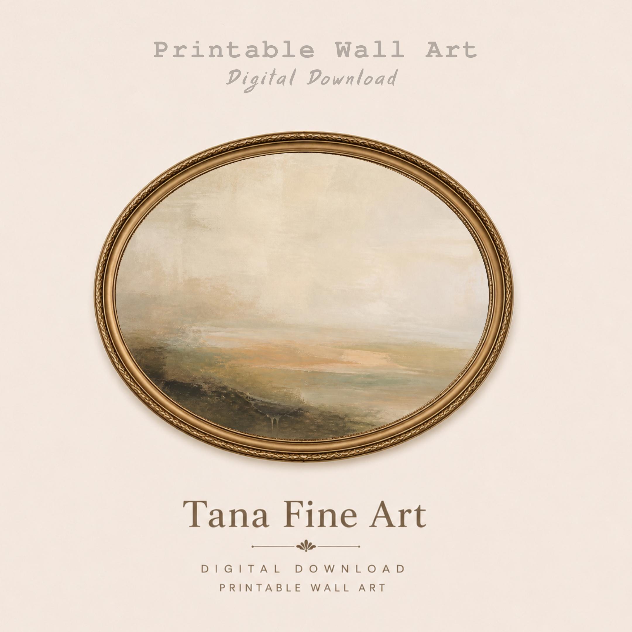 Abstract Landscape Wall Art | Neutral Minimalist Print | Modern Vintage Digital Download — image 5
