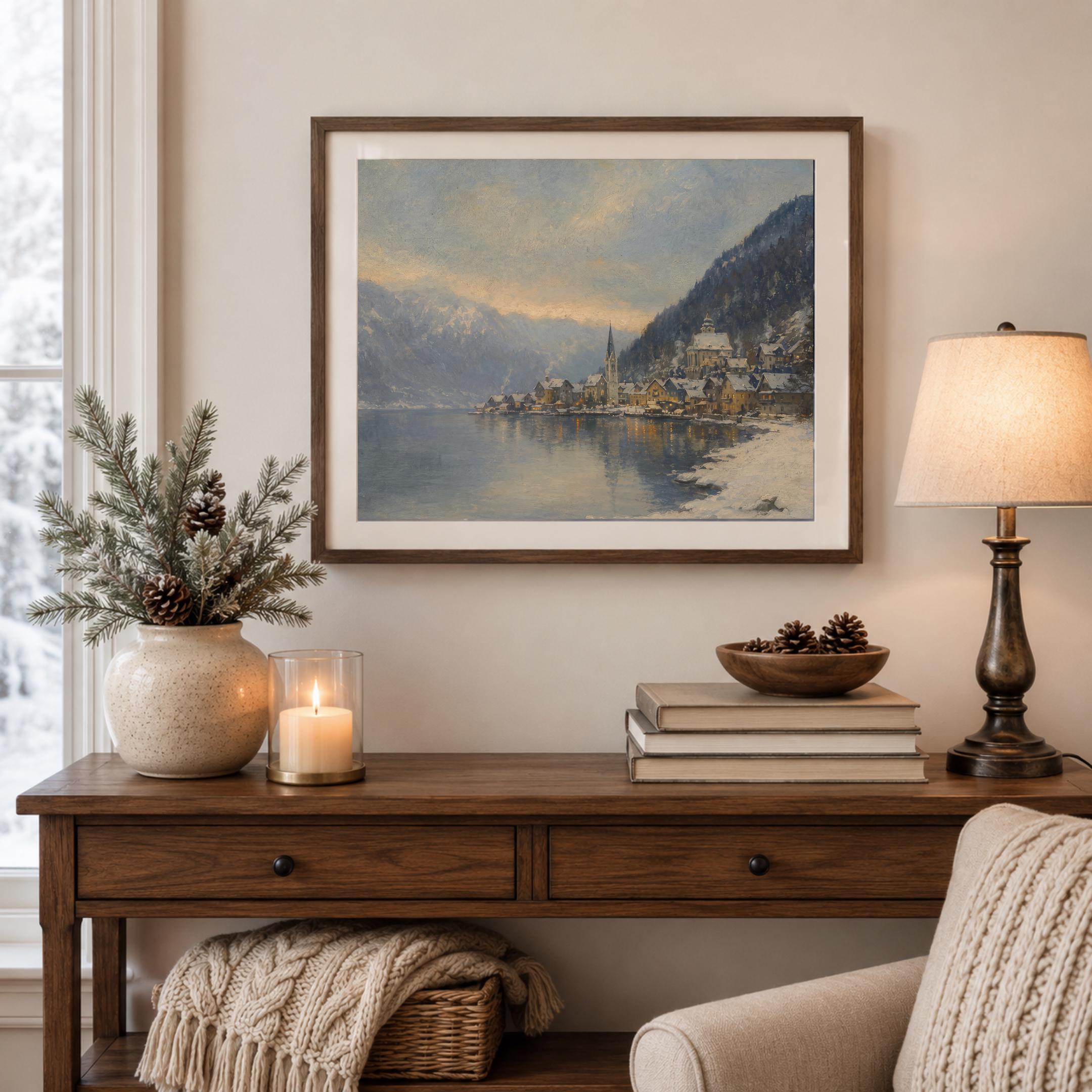 Winter Light on a Hallstatt-Inspired Lake — image 4