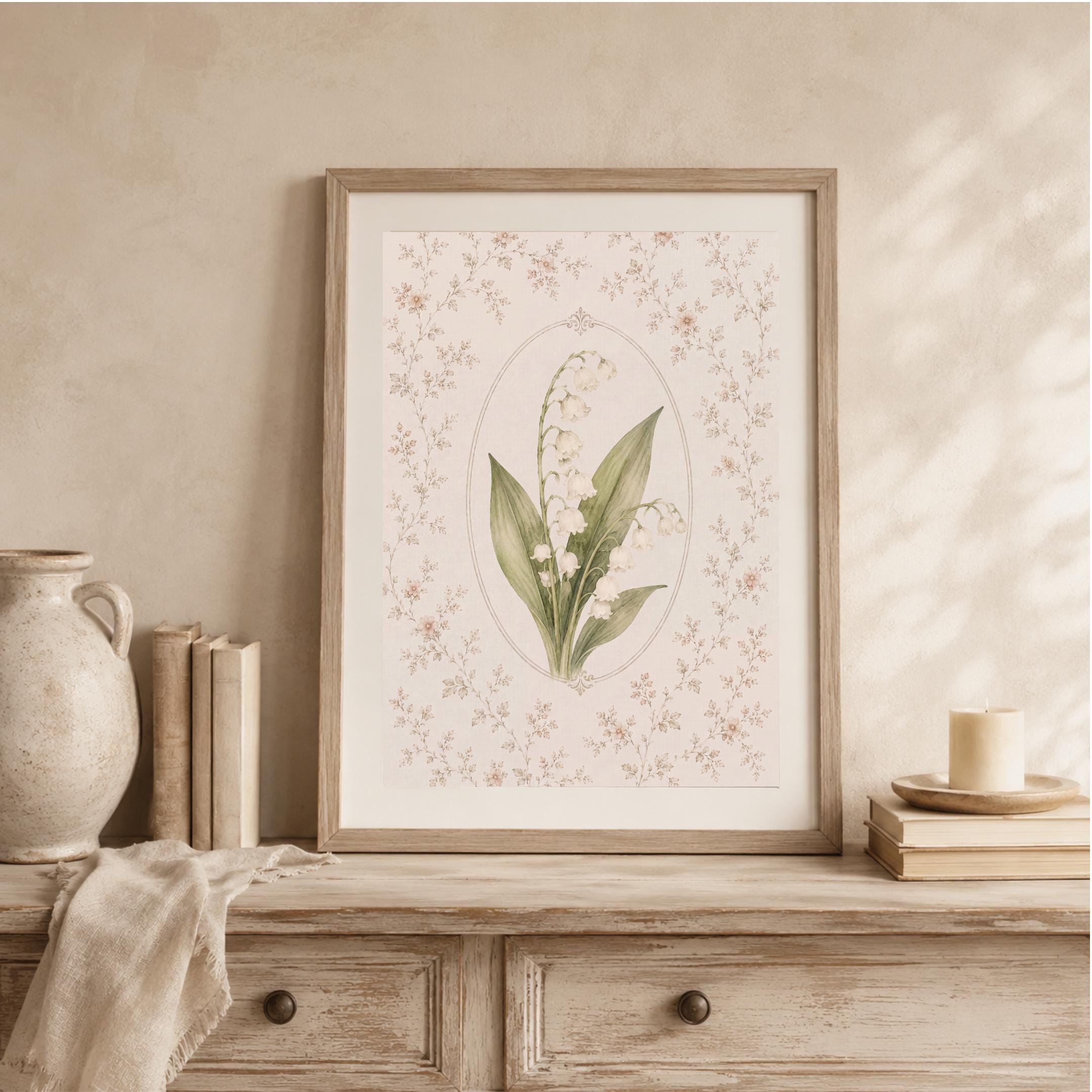May Birth Month Flower Print | Lily of the Valley Printable Art | Vintage Digital Download — image 8
