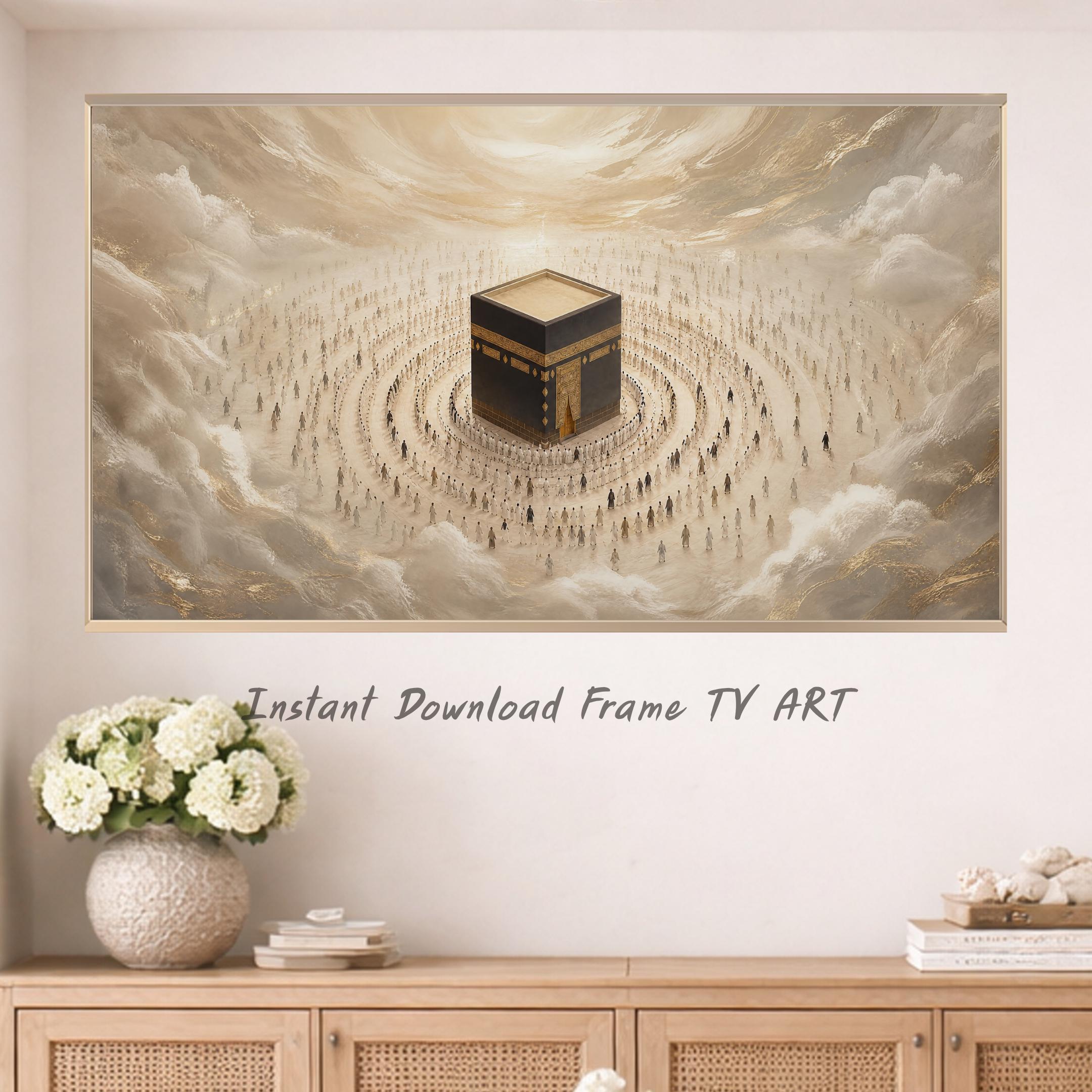 Kaaba Frame TV, Hajj Pilgrimage Tawaf Scene, Islamic Art for Samsung The Frame (Digital Download) — image 6