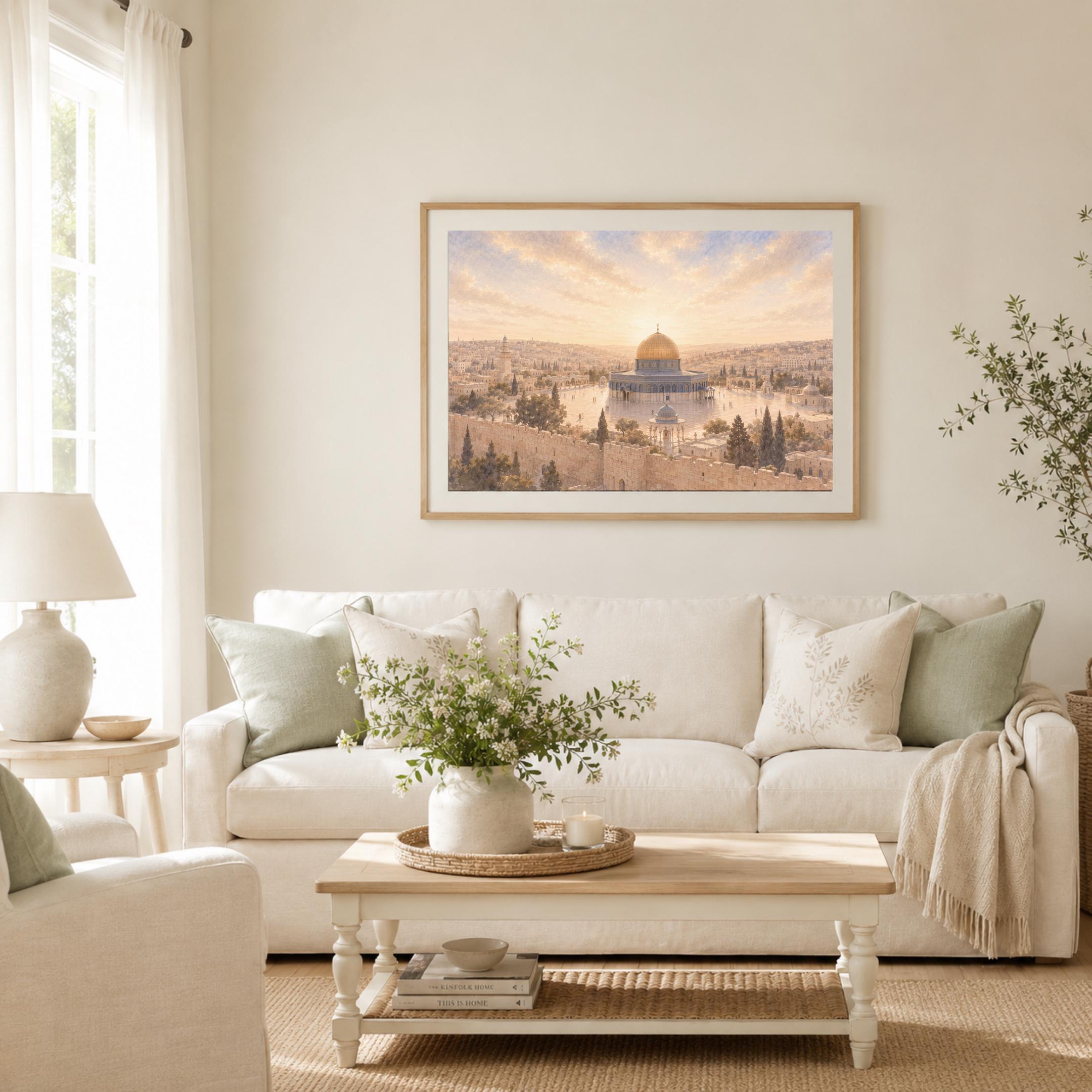 Dome of the Rock Wall Art | Islamic Jerusalem Mosque Inspired Print | Printable Digital Download — image 4