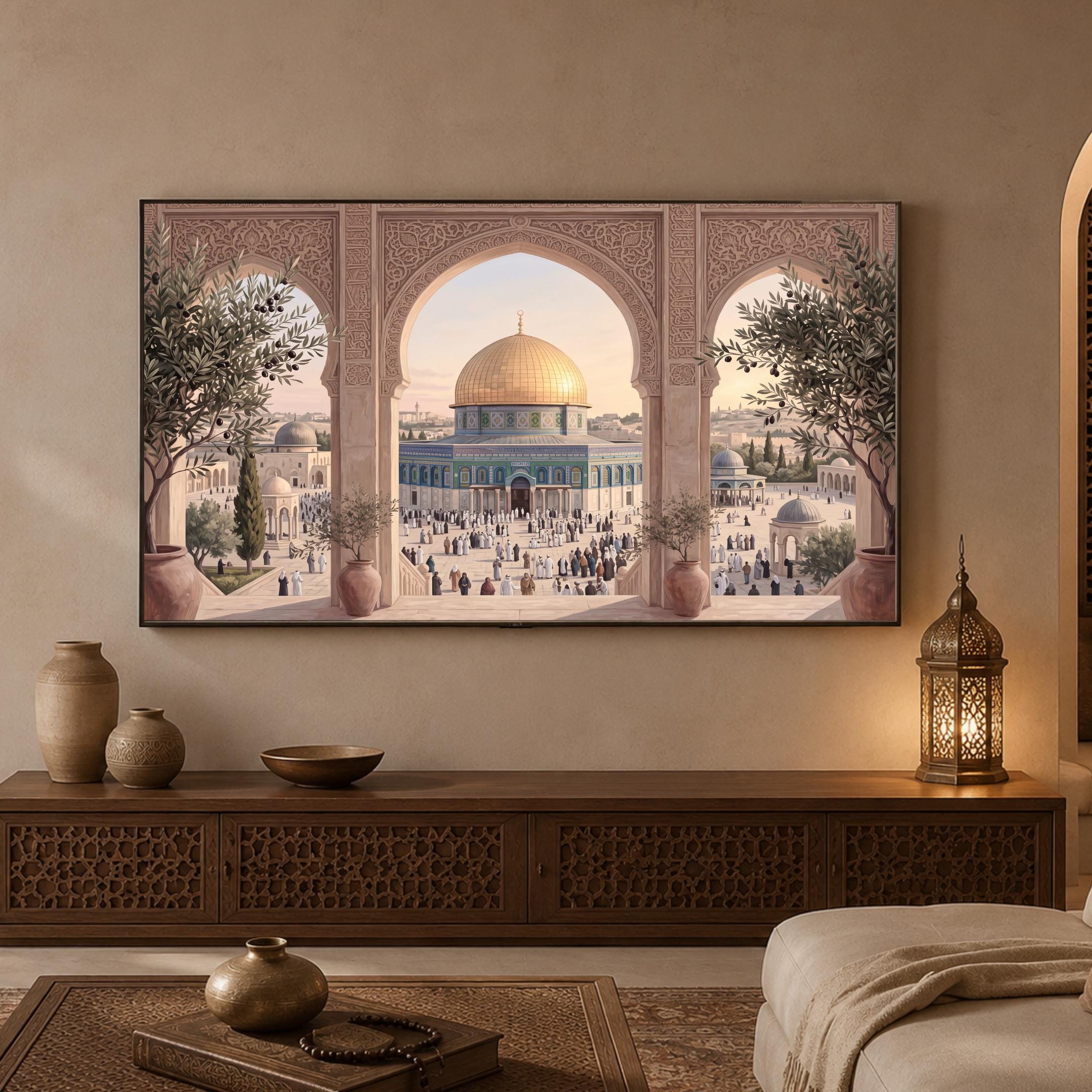 Dome of the Rock Samsung Frame TV Art Islamic Jerusalem 4K Digital Download Display — image 4