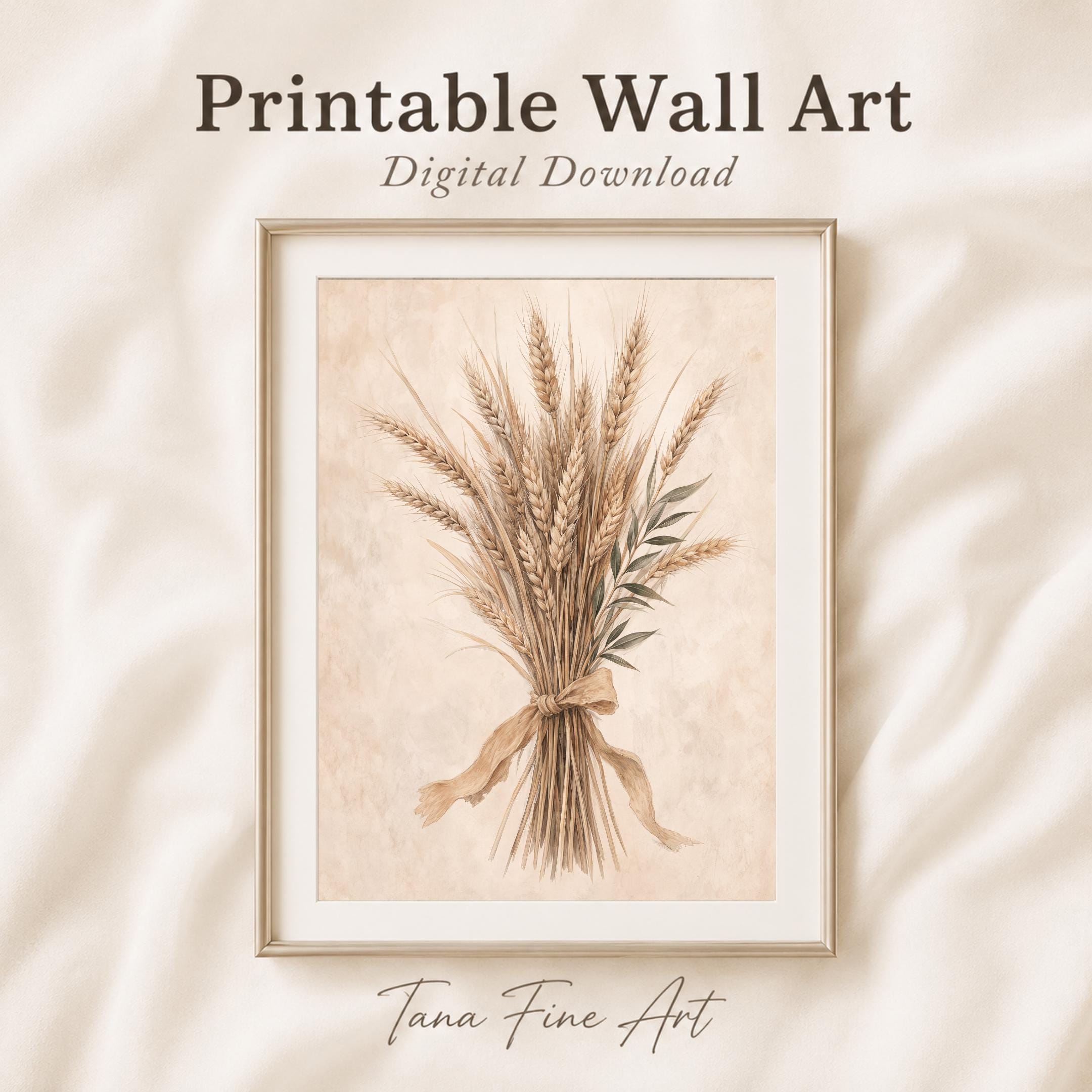 Wheat Bundle Fall Wall Art | Rustic Harvest Botanical Print | Farmhouse Printable Digital Download — image 7