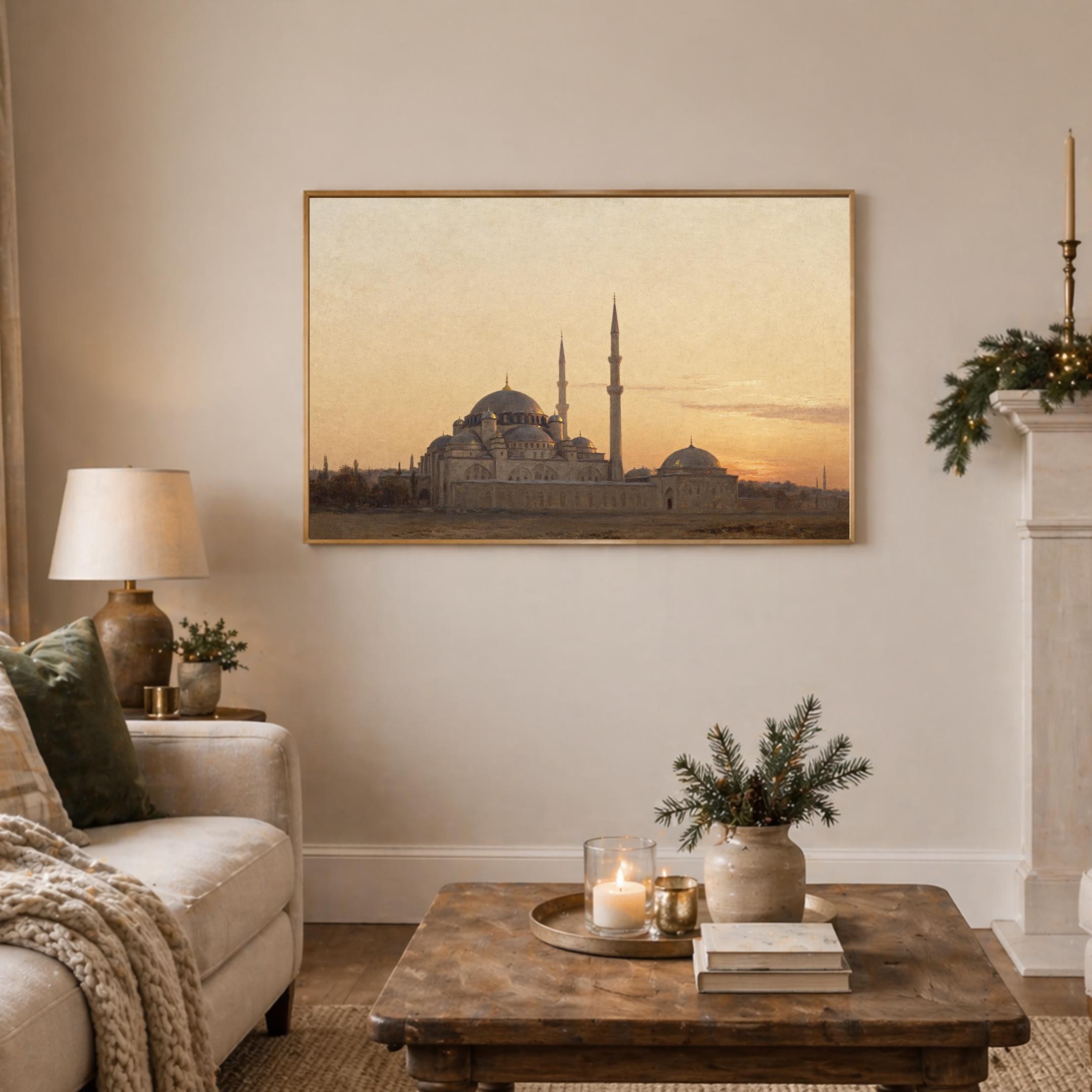 Mosque Sunset Frame TV Art | Islamic Architectural Landscape (Digital Download) — image 4