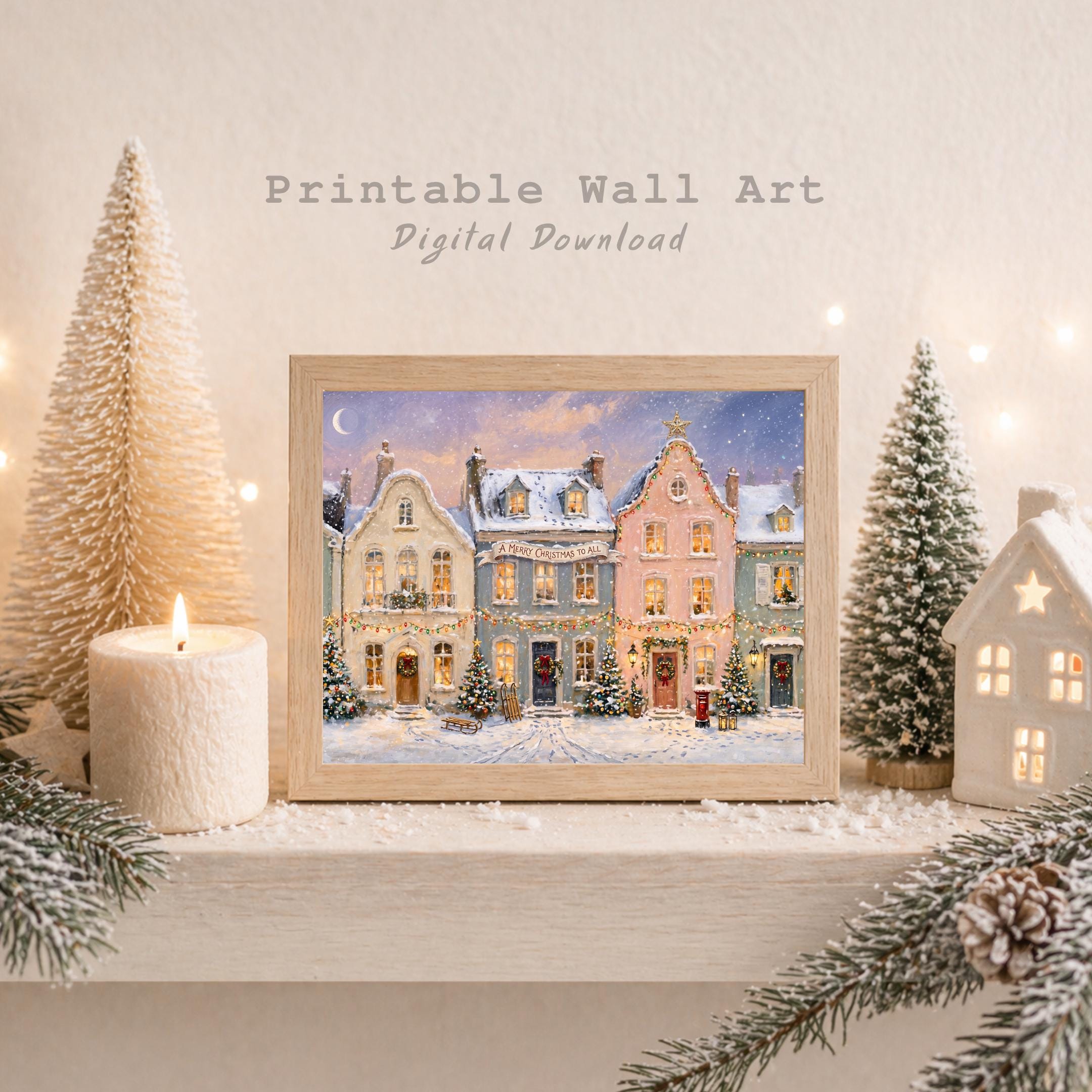 Pastel Cottages at Christmas — image 3