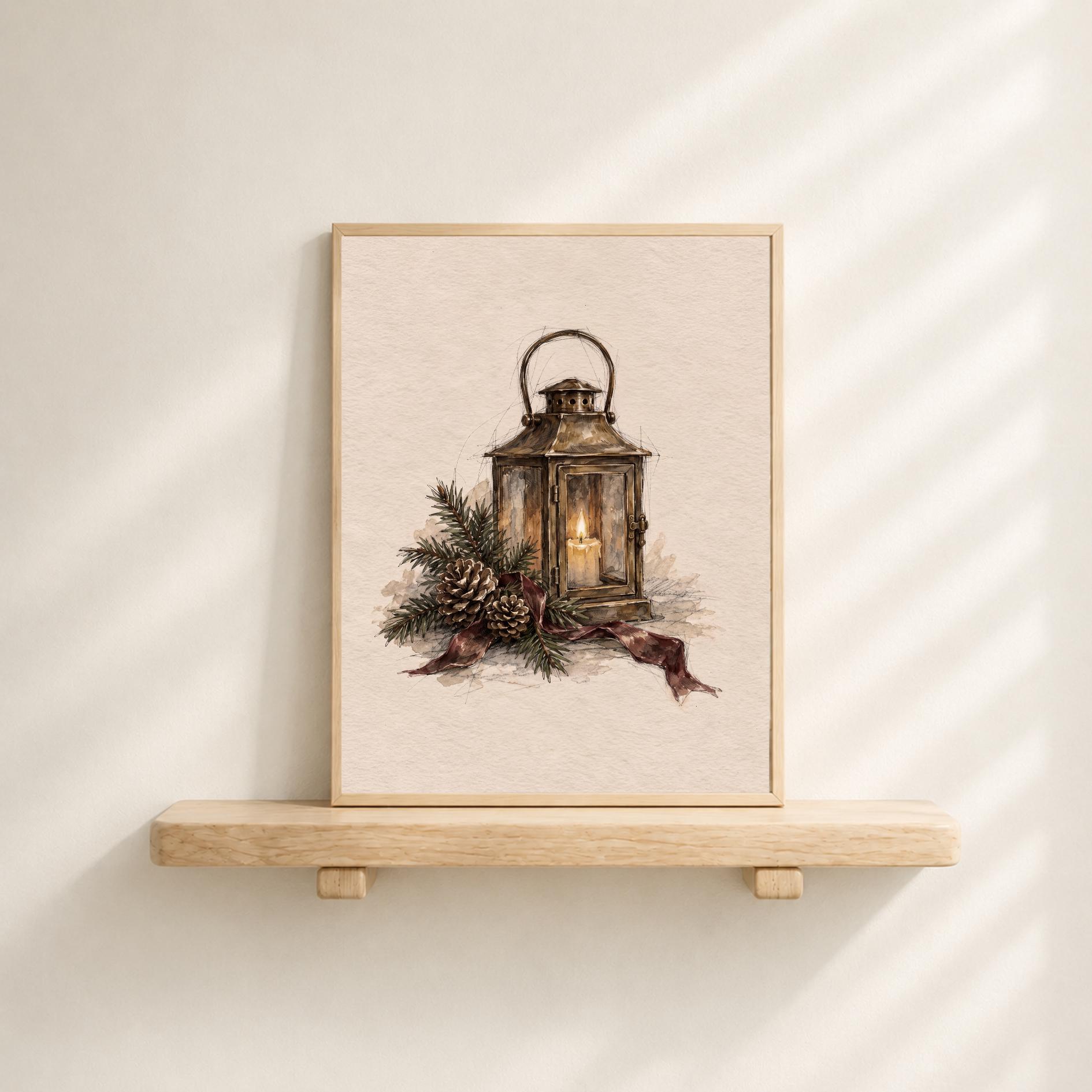 Christmas Lantern & Evergreen — image 8