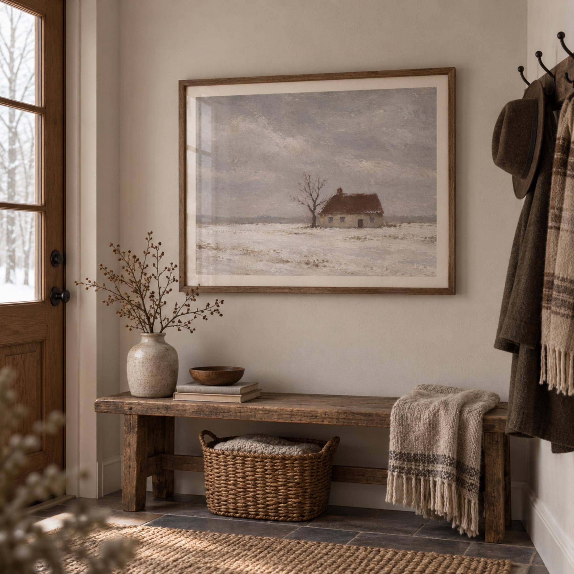 Small Cottage beneath a Winter Sky — image 4
