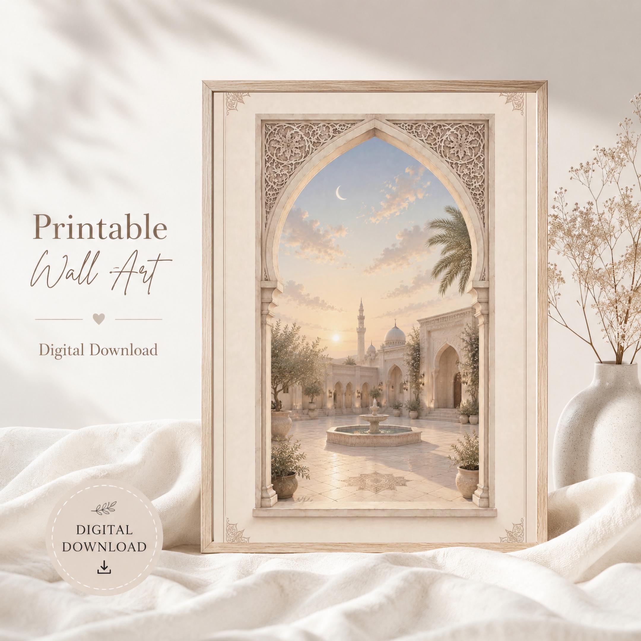 Crescent over the Courtyard — Islamic Arch Art — image 4