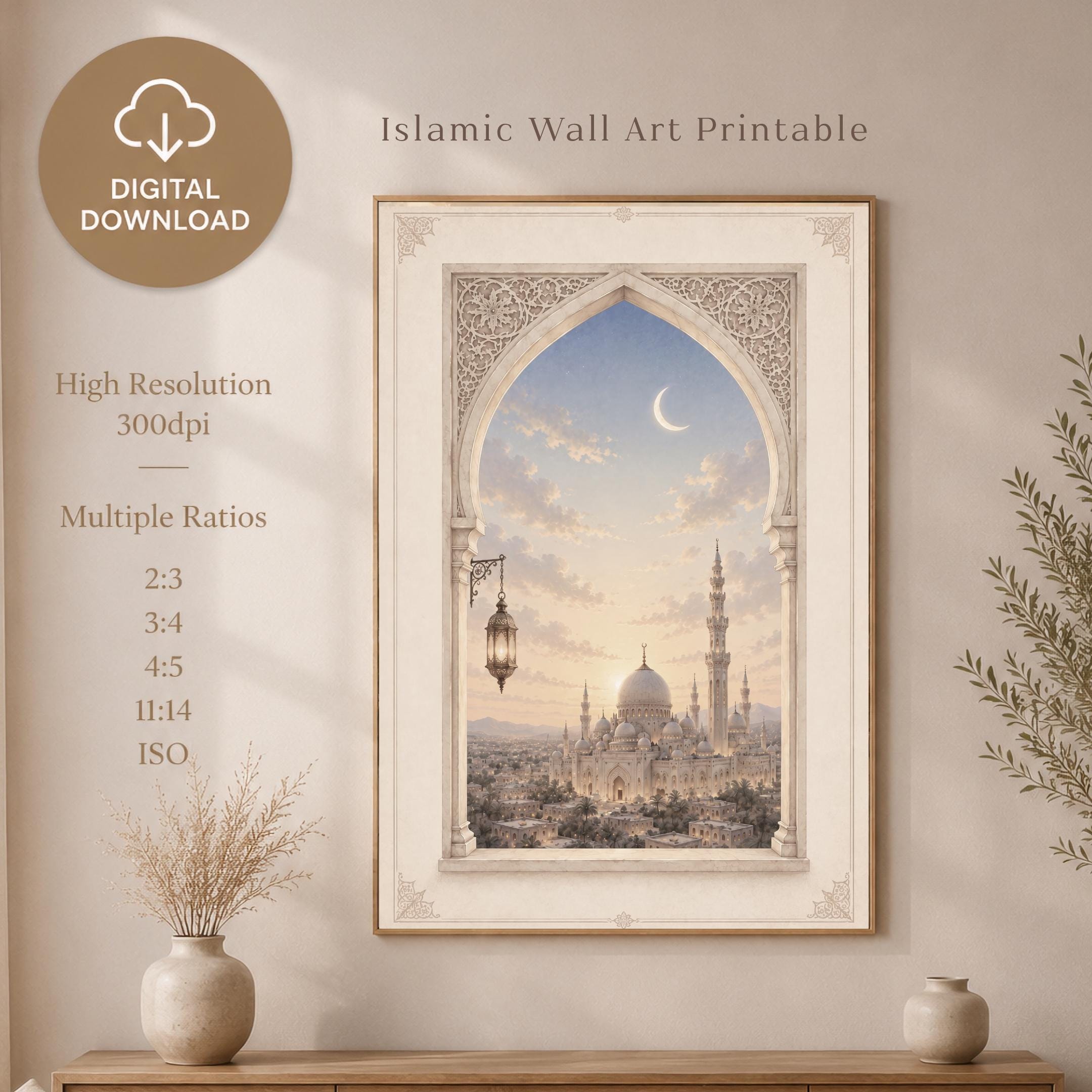 Lantern & Crescent — Mosque-Inspired Arch
