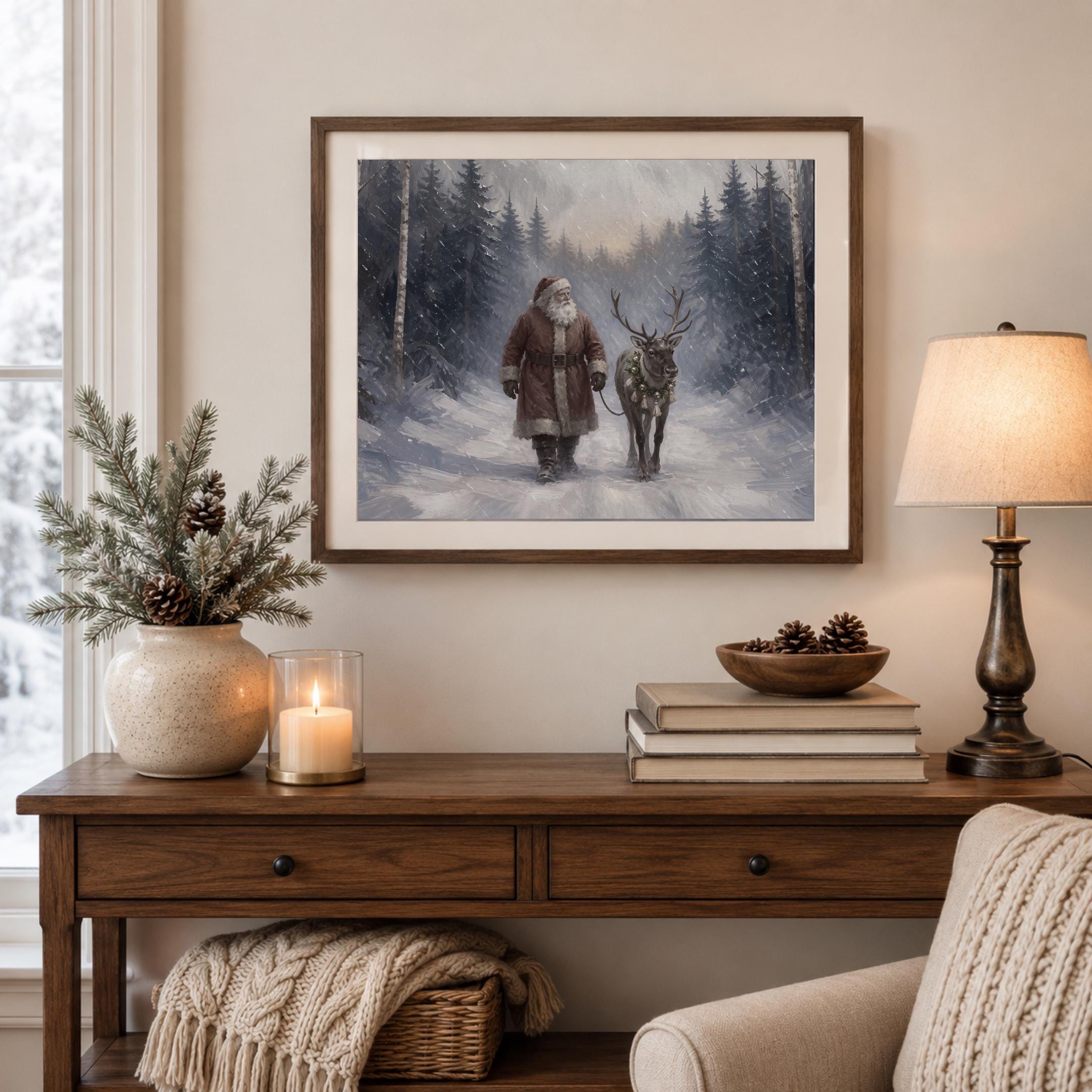 Santa & Reindeer along the Forest Trail — image 4