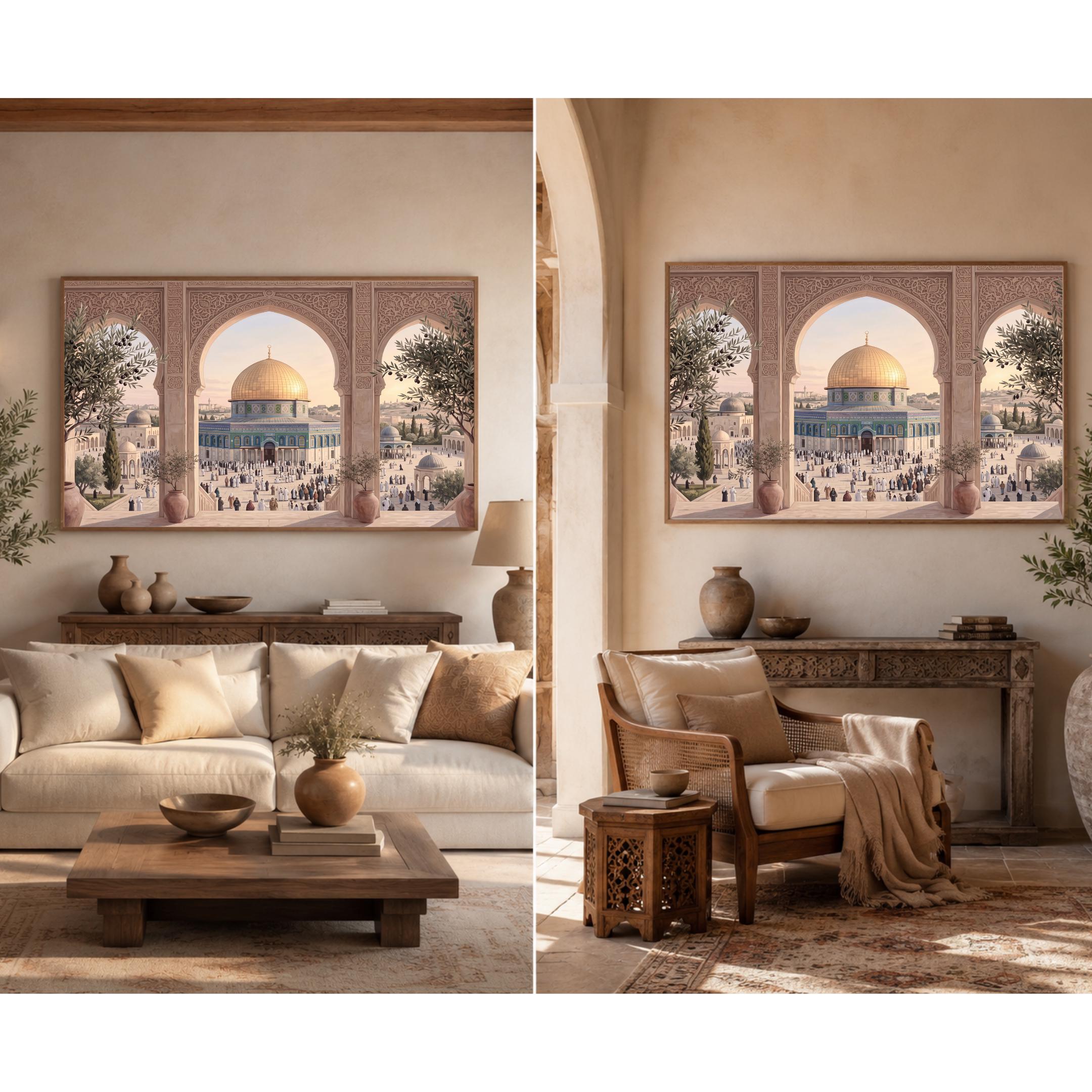 Dome of the Rock Samsung Frame TV Art Islamic Jerusalem 4K Digital Download Display — image 5