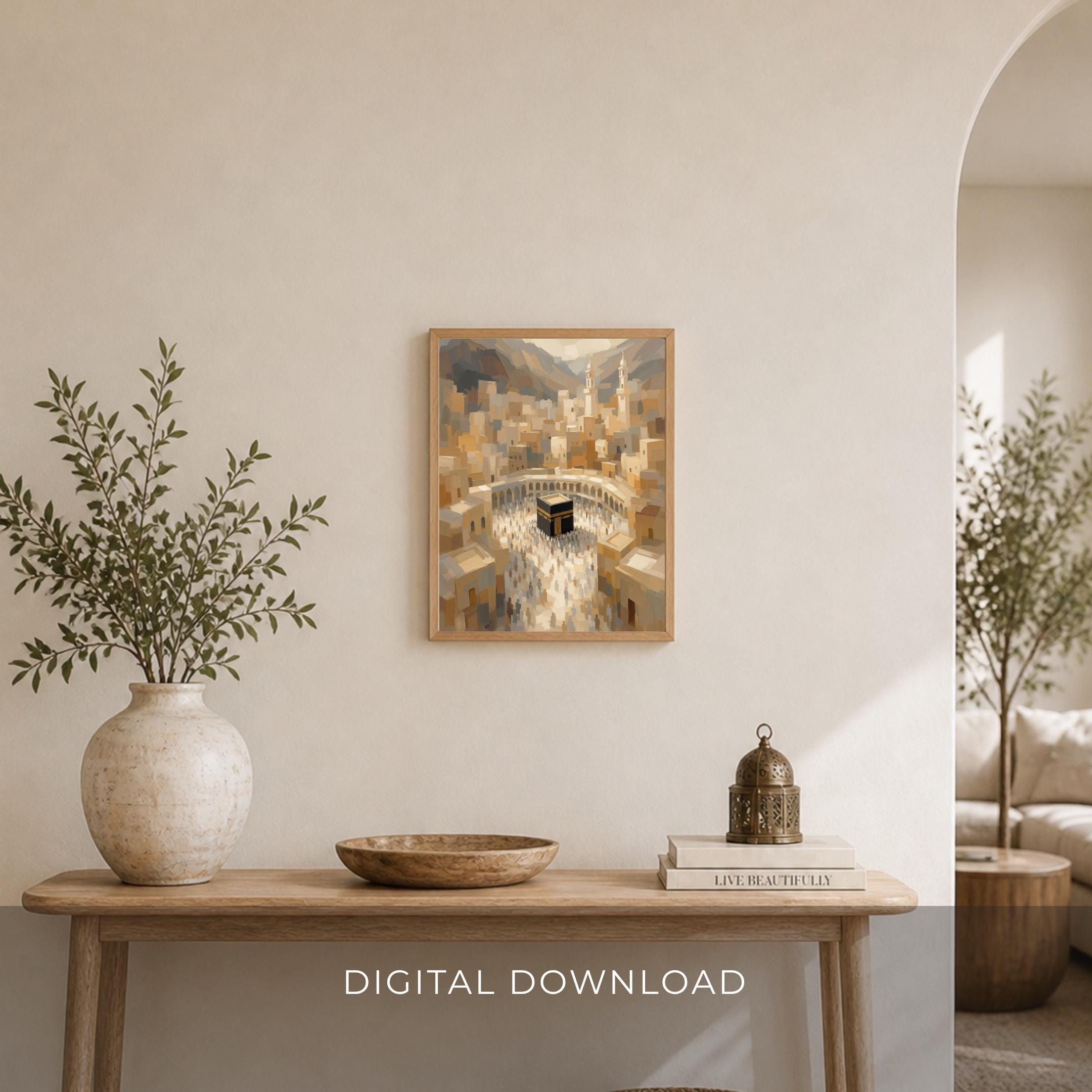 Abstract Kaaba Islamic Wall Art Printable, Vintage Paintings, Mecca Wall Decor (Digital Download) — image 5