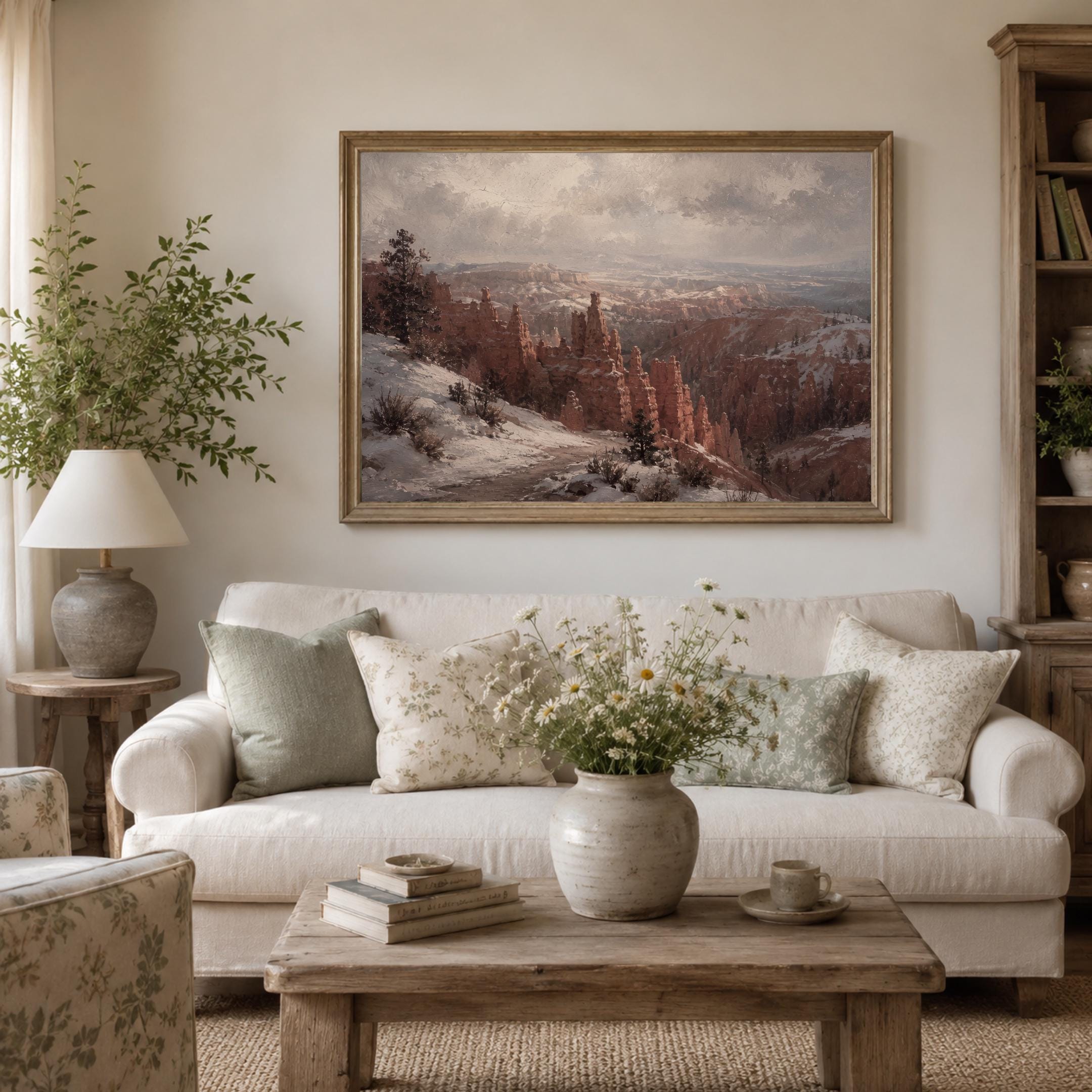 Canyon Landscape Wall Art | Winter Southwest Desert Print | Vintage Nature Printable Digital Download — image 6