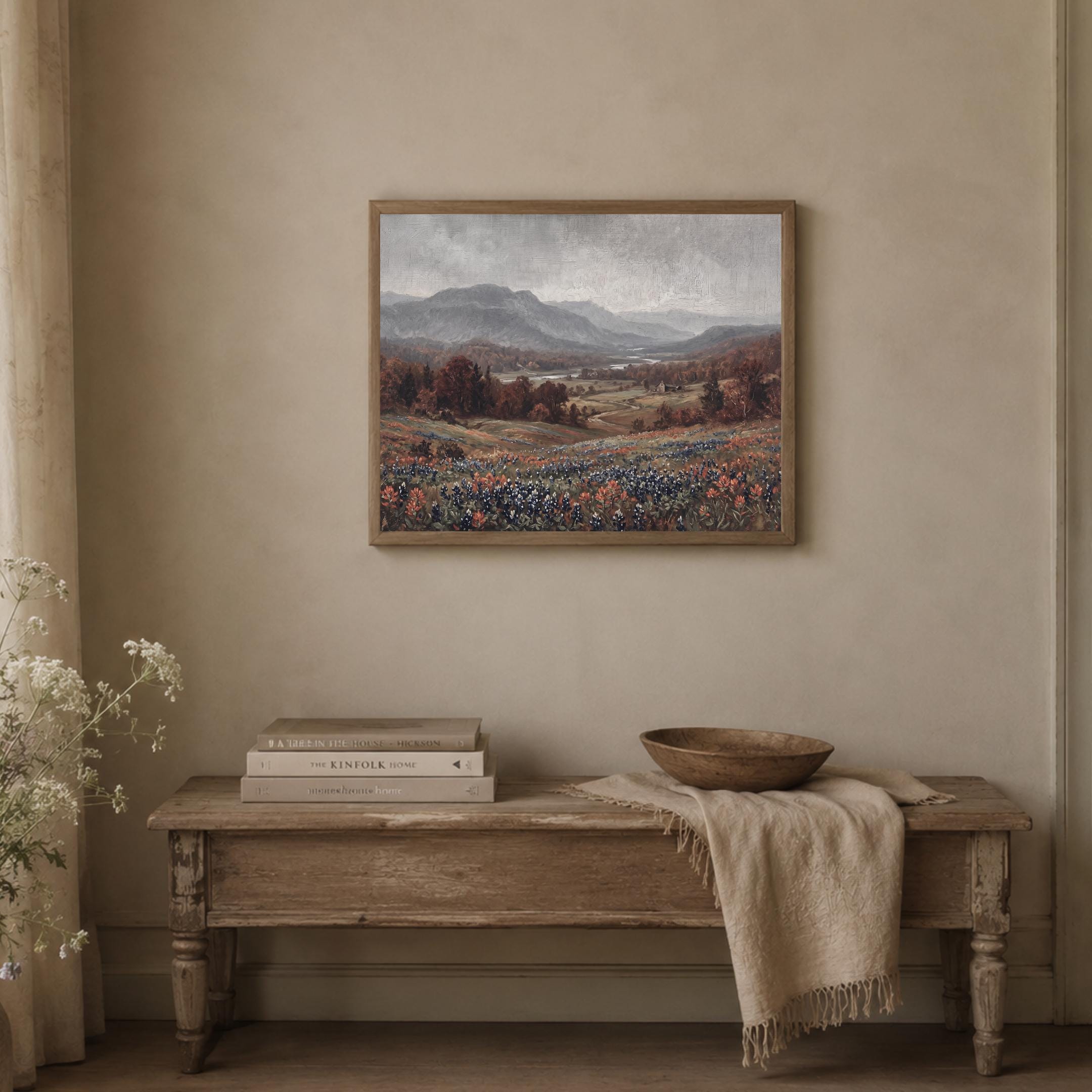 Mountain Meadow Wall Art | Vintage Wildflower Landscape Print | Fall Nature Printable Digital Download — image 5