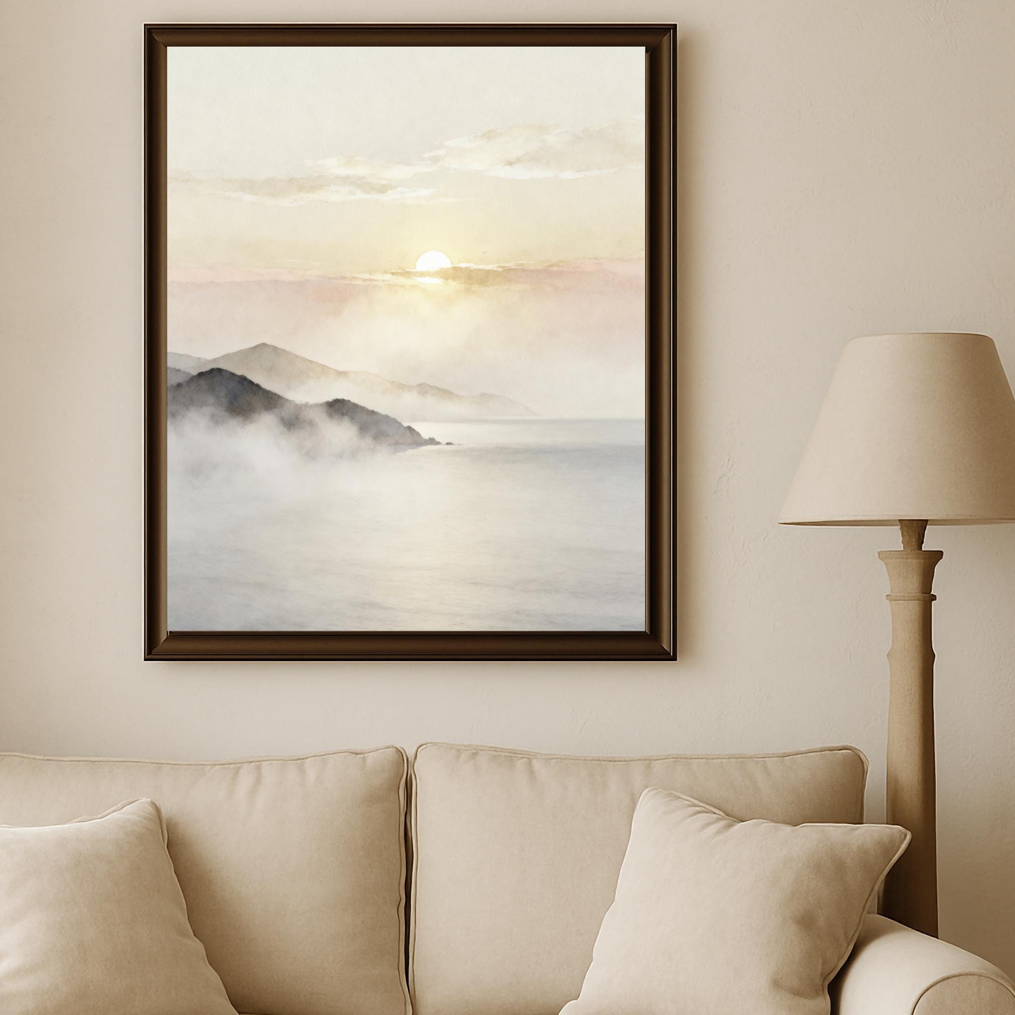 Smoky Mountain Landscape Print, Quiet Luxury Wall Art, Digital Download — image 3