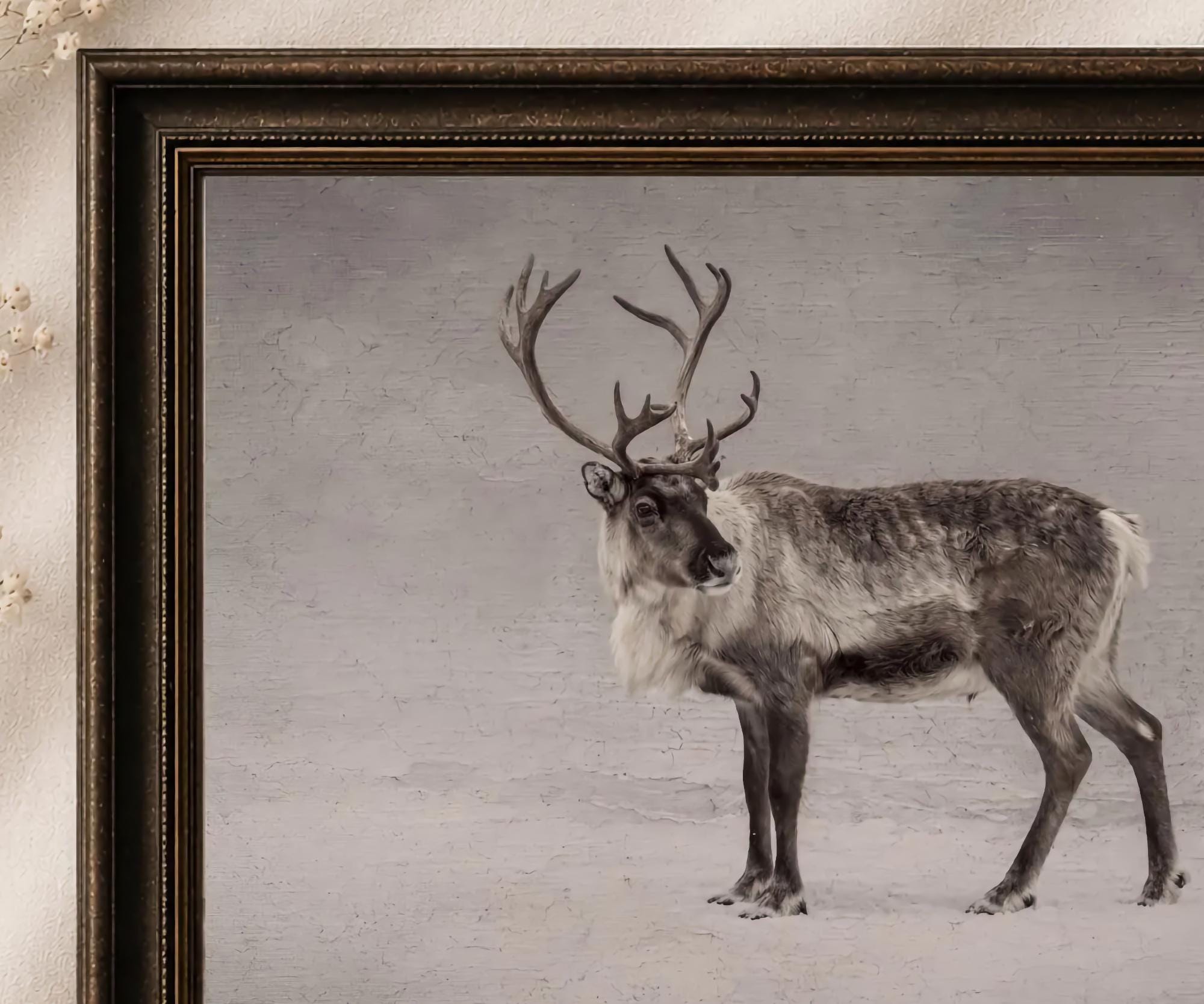 Reindeer against a Pale Winter Sky — image 2