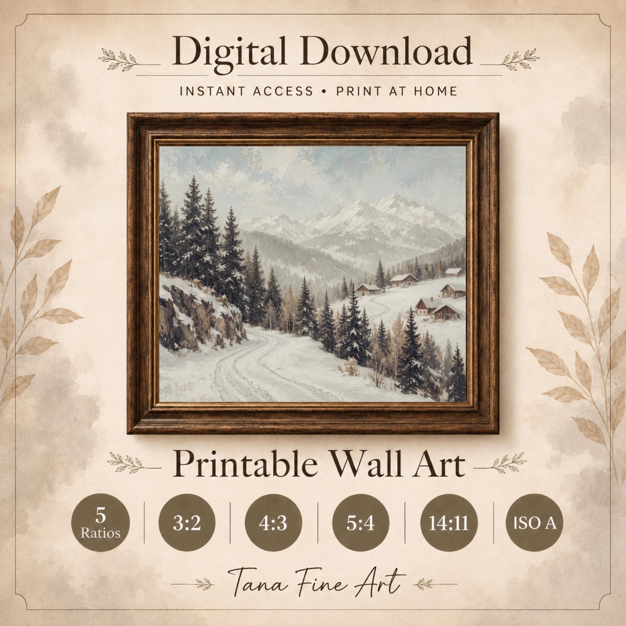 Snow Road through the Alpine Village — image 5