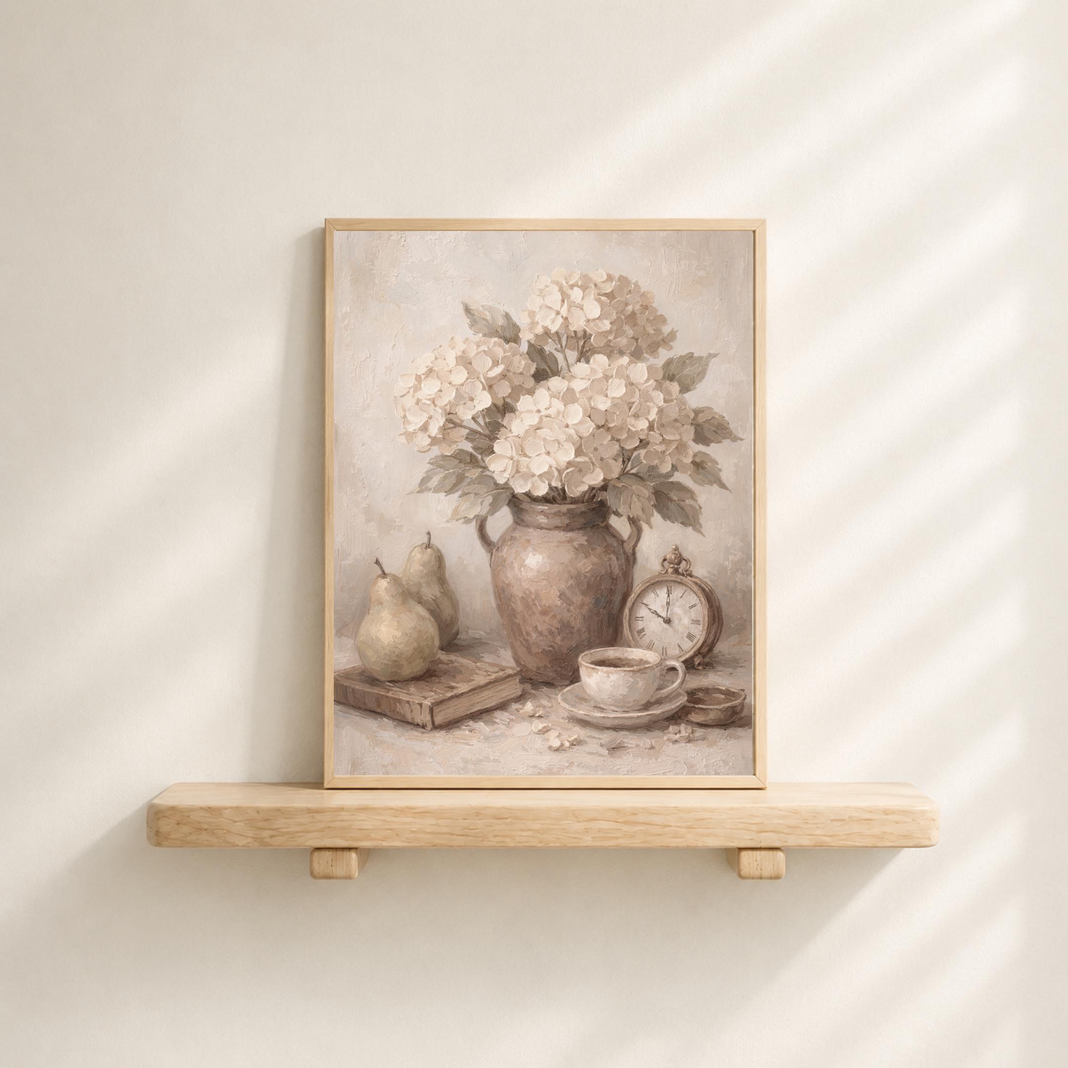 Vintage Hydrangea Printable Wall Art | Floral Still Life Prints | Cottagecore Decor (Digital Download) — image 7