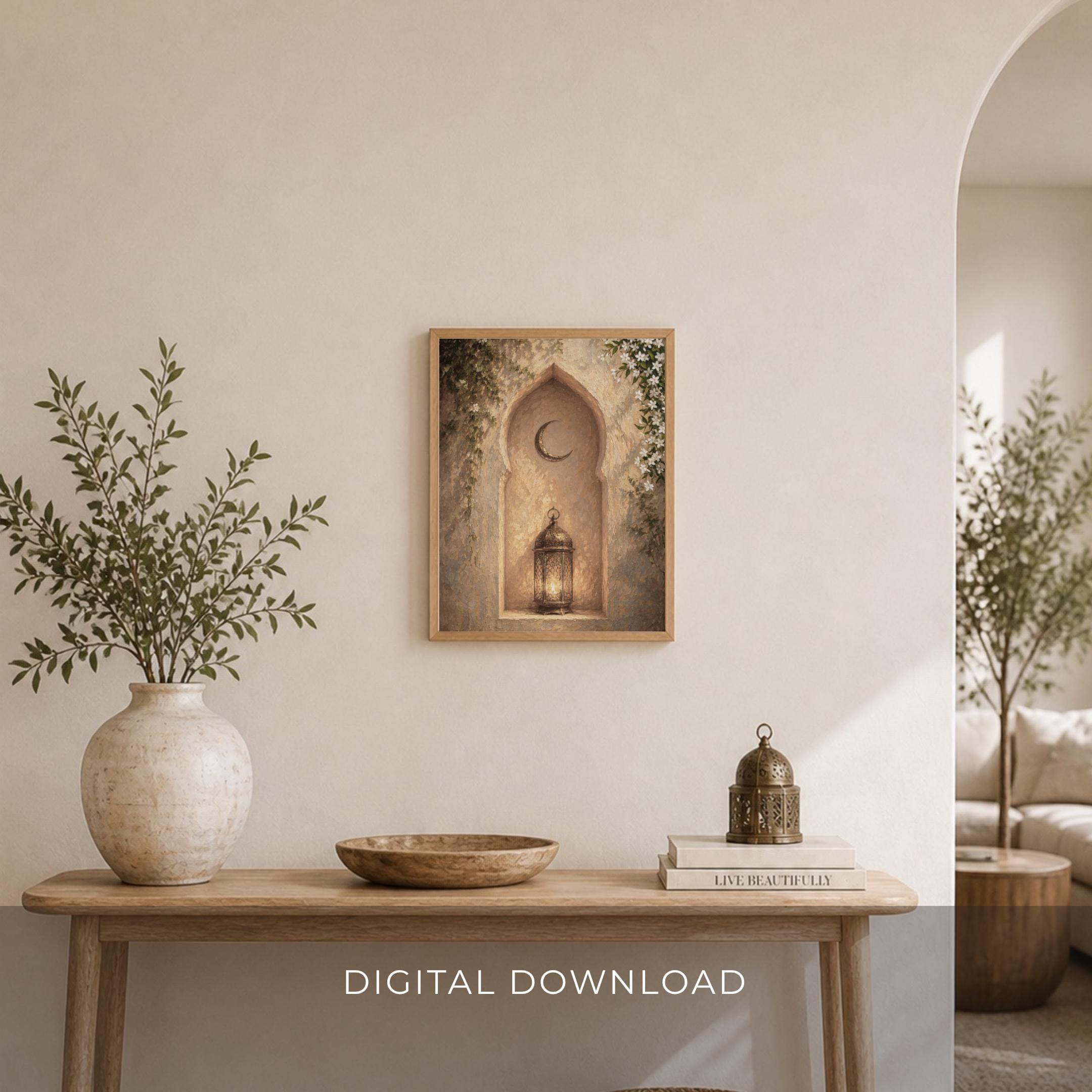 Crescent & Lantern in a Quiet Niche — image 5