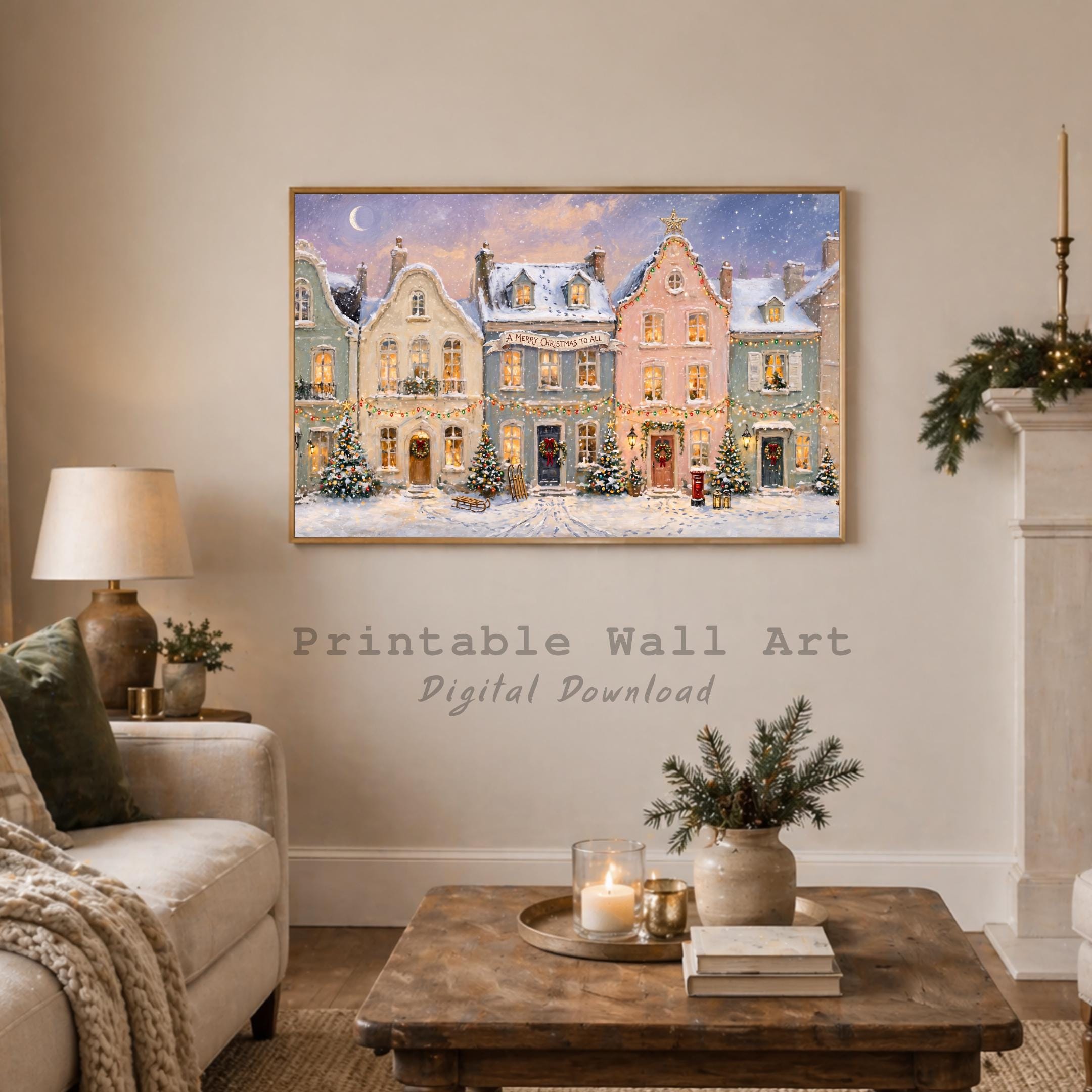 Pastel Cottages at Christmas — image 2