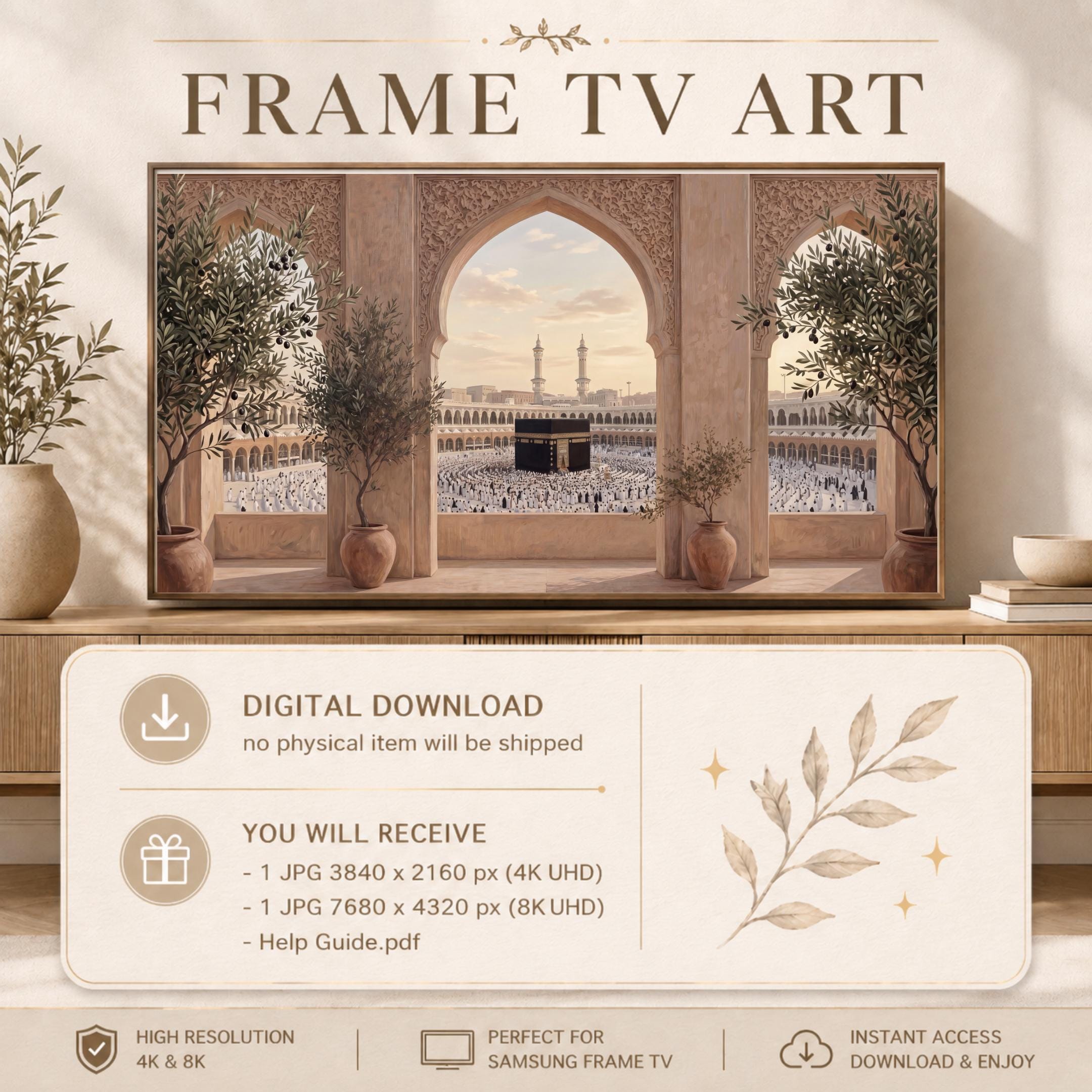 Kaaba Arch View TV Art, Islamic Mecca Art, Samsung The Frame (Digital Download) — image 7