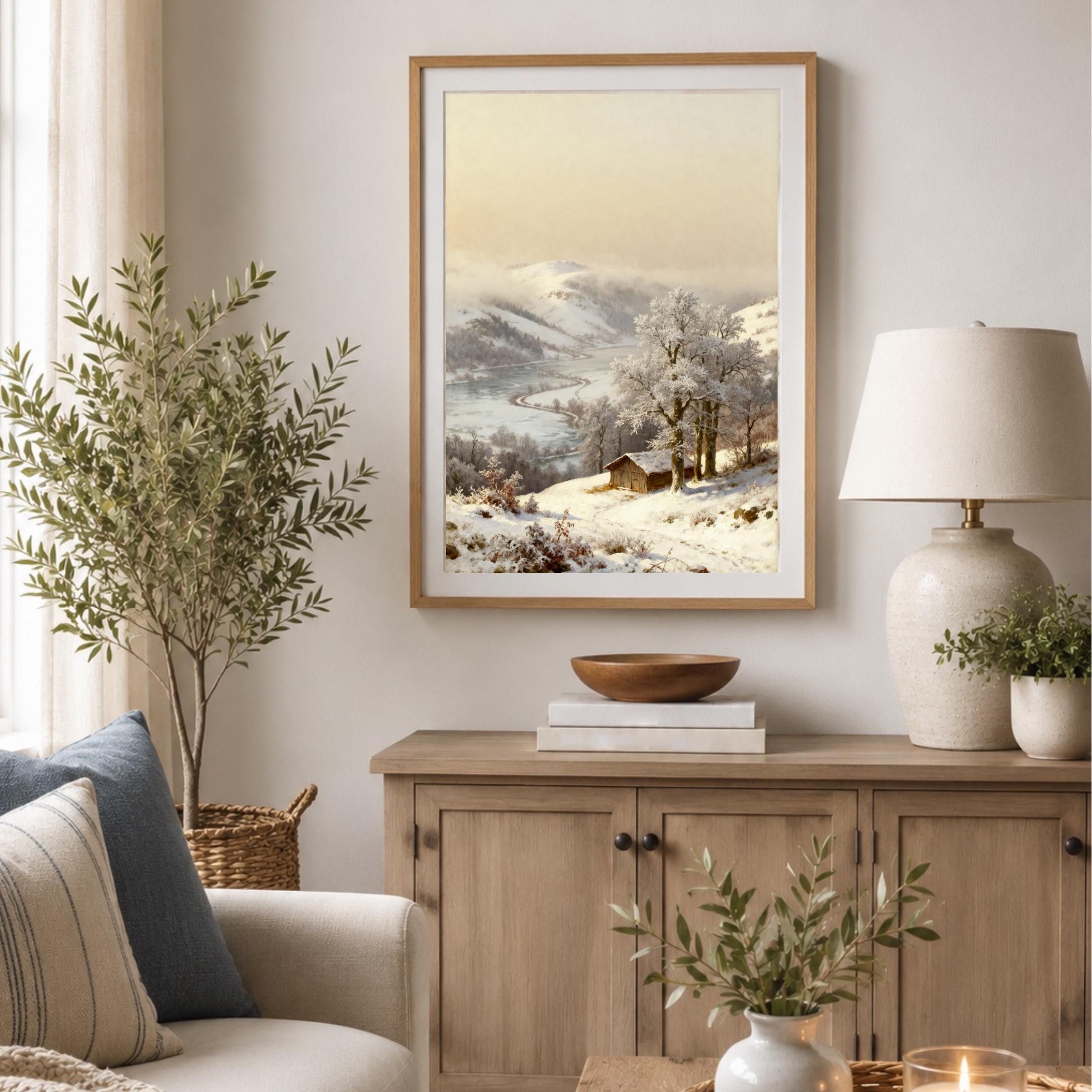 Cabin in the Golden Winter Valley — image 8