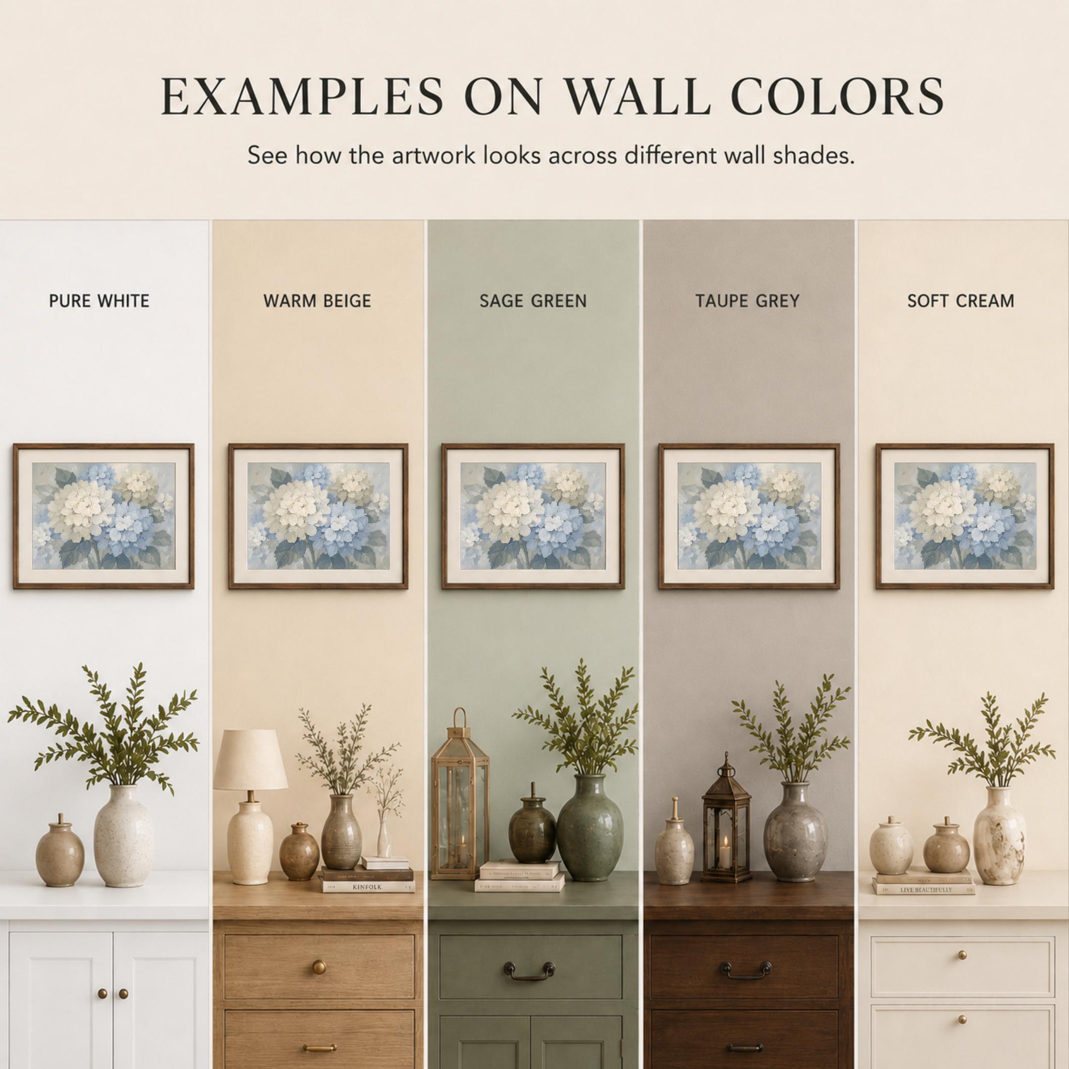 Blue Hydrangea Painting Wall Art Printable | Floral Art Print Decor (Digital Download) — image 9
