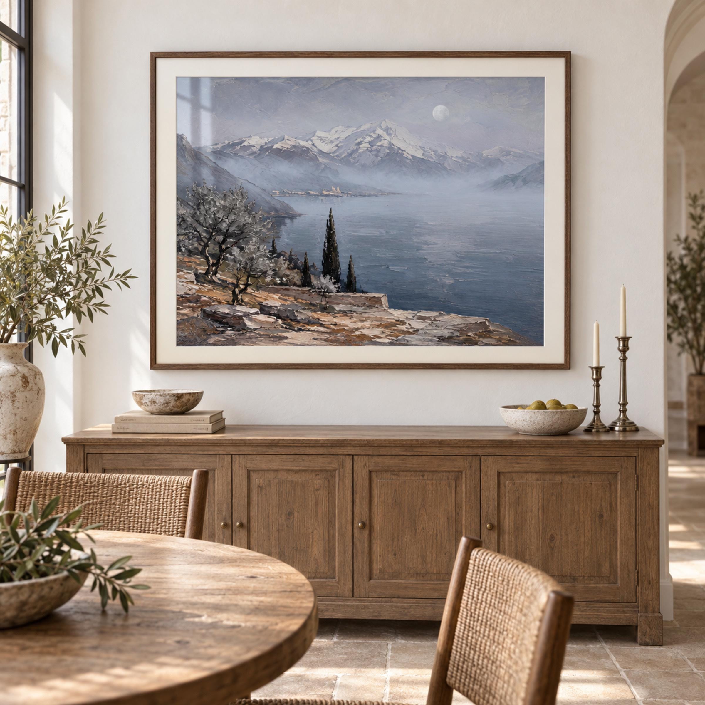 Blue Lake beneath Misty Alpine Peaks — image 3