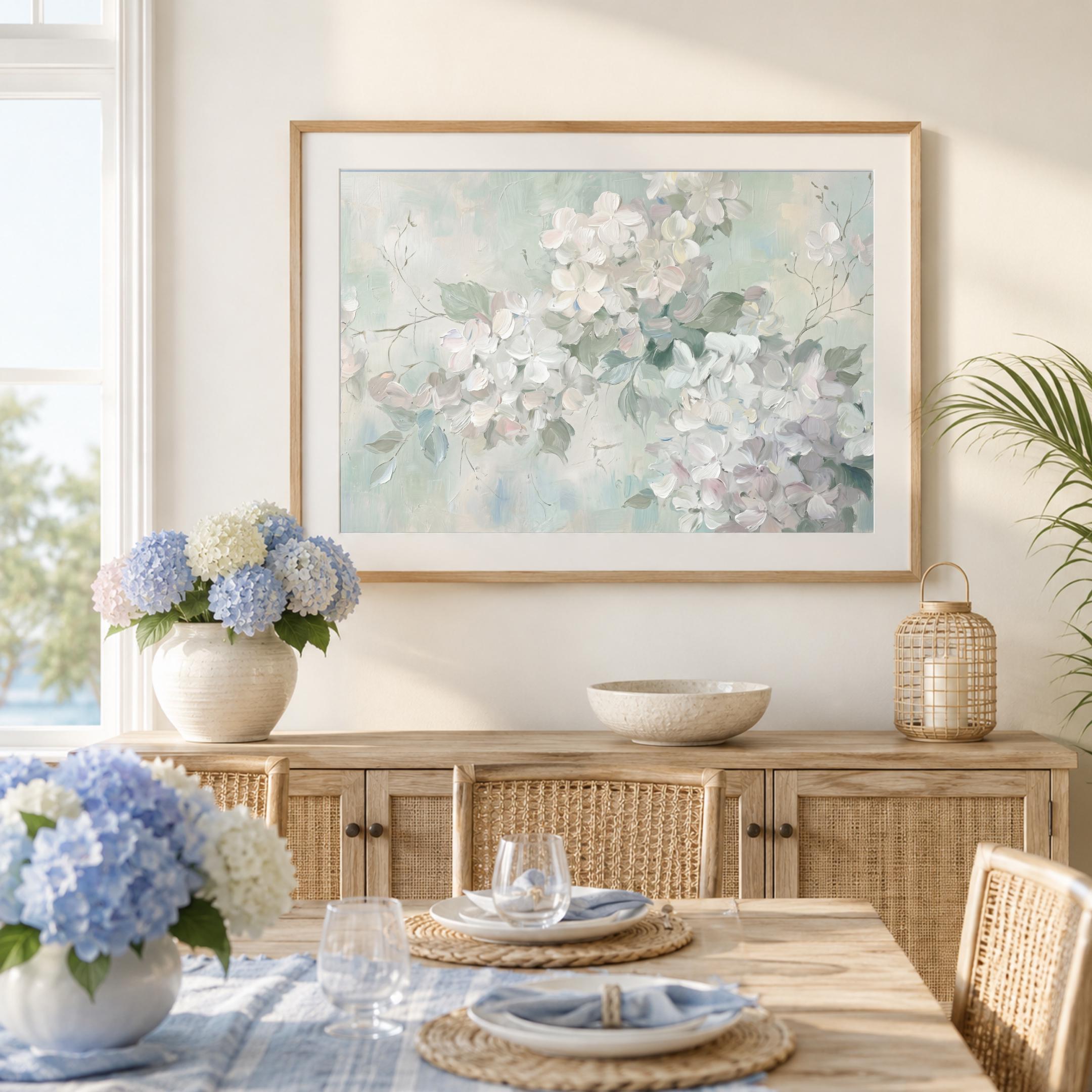 Hydrangea Wall Art Printable | Neutral Floral Print | Cottage Decor (Digital Download) — image 8