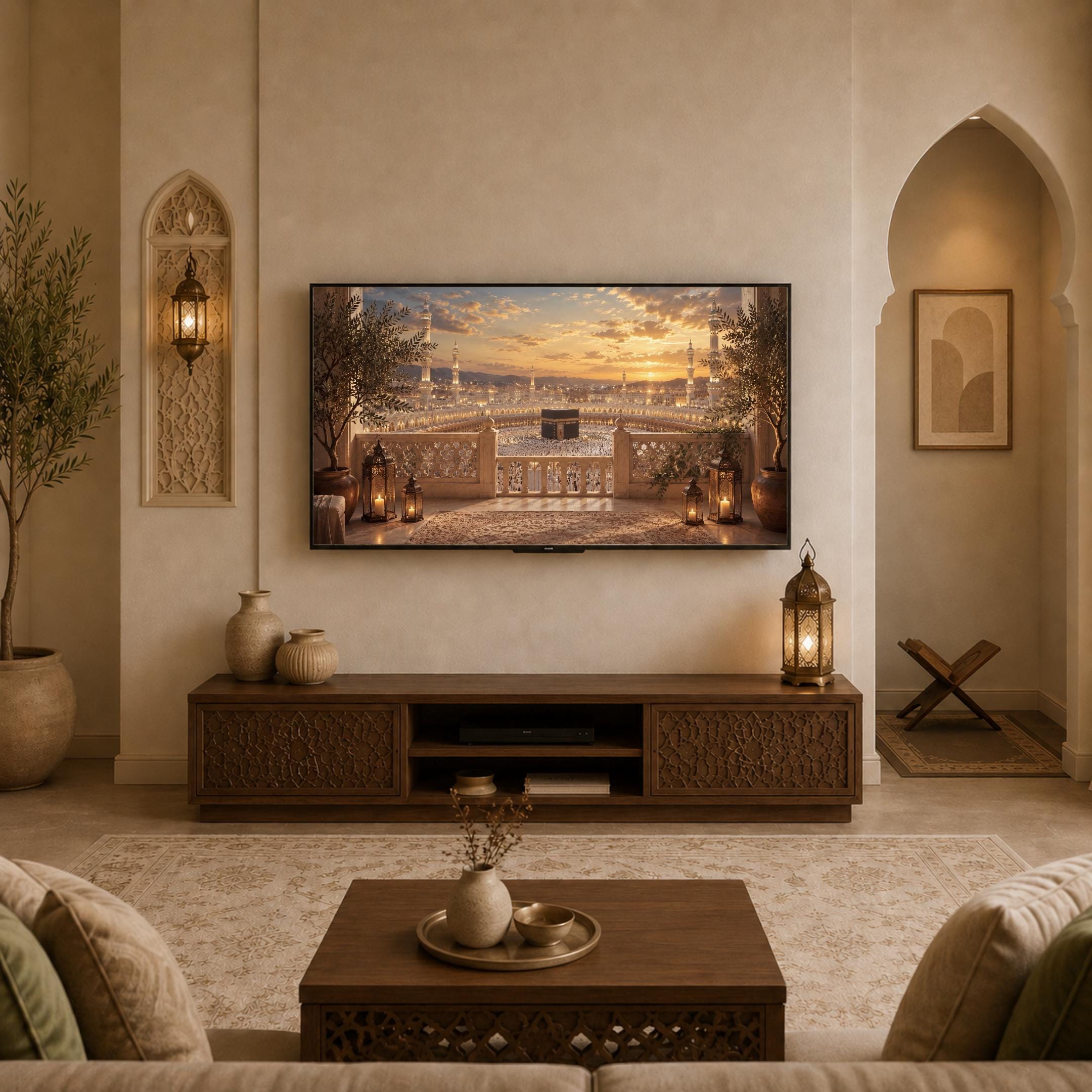 Kaaba Frame TV Art, Islamic Balcony View for Samsung The Frame, Hajj Digital Download — image 8