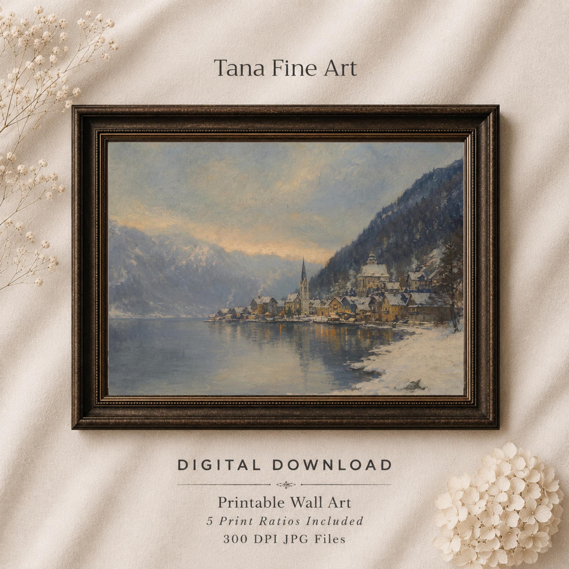 Winter Light on a Hallstatt-Inspired Lake