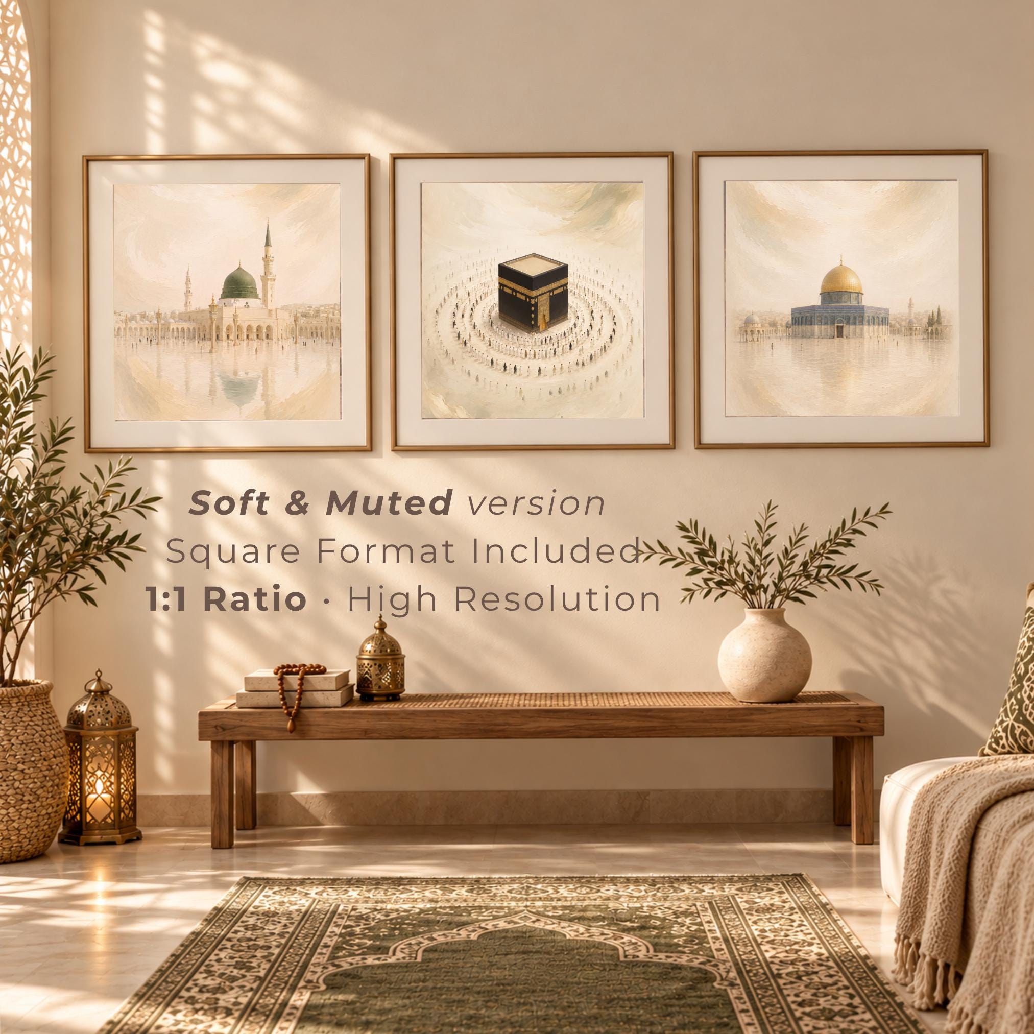 Islamic Landmarks in Golden Haze — Set of 3 — image 5