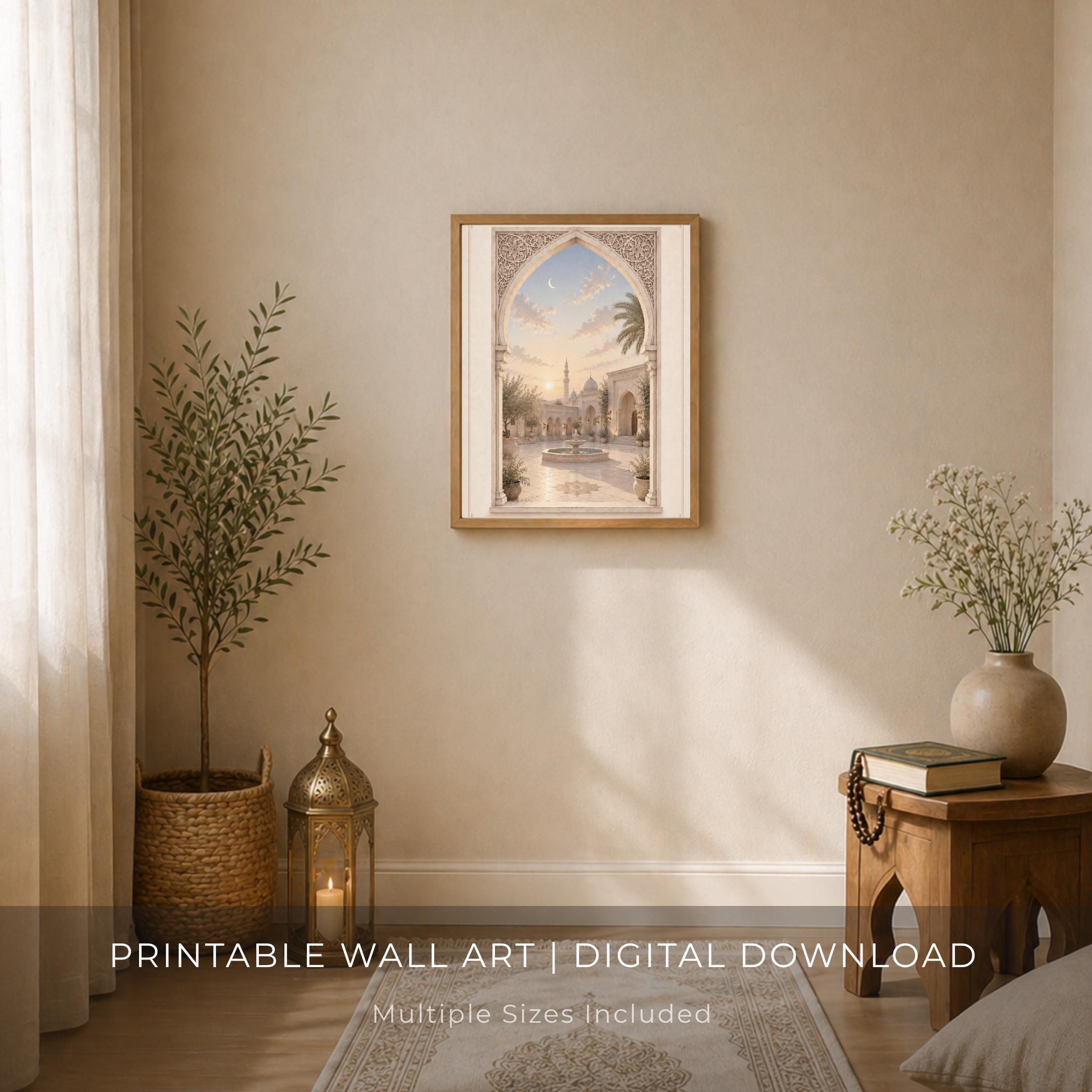 Crescent over the Courtyard — Islamic Arch Art — image 9