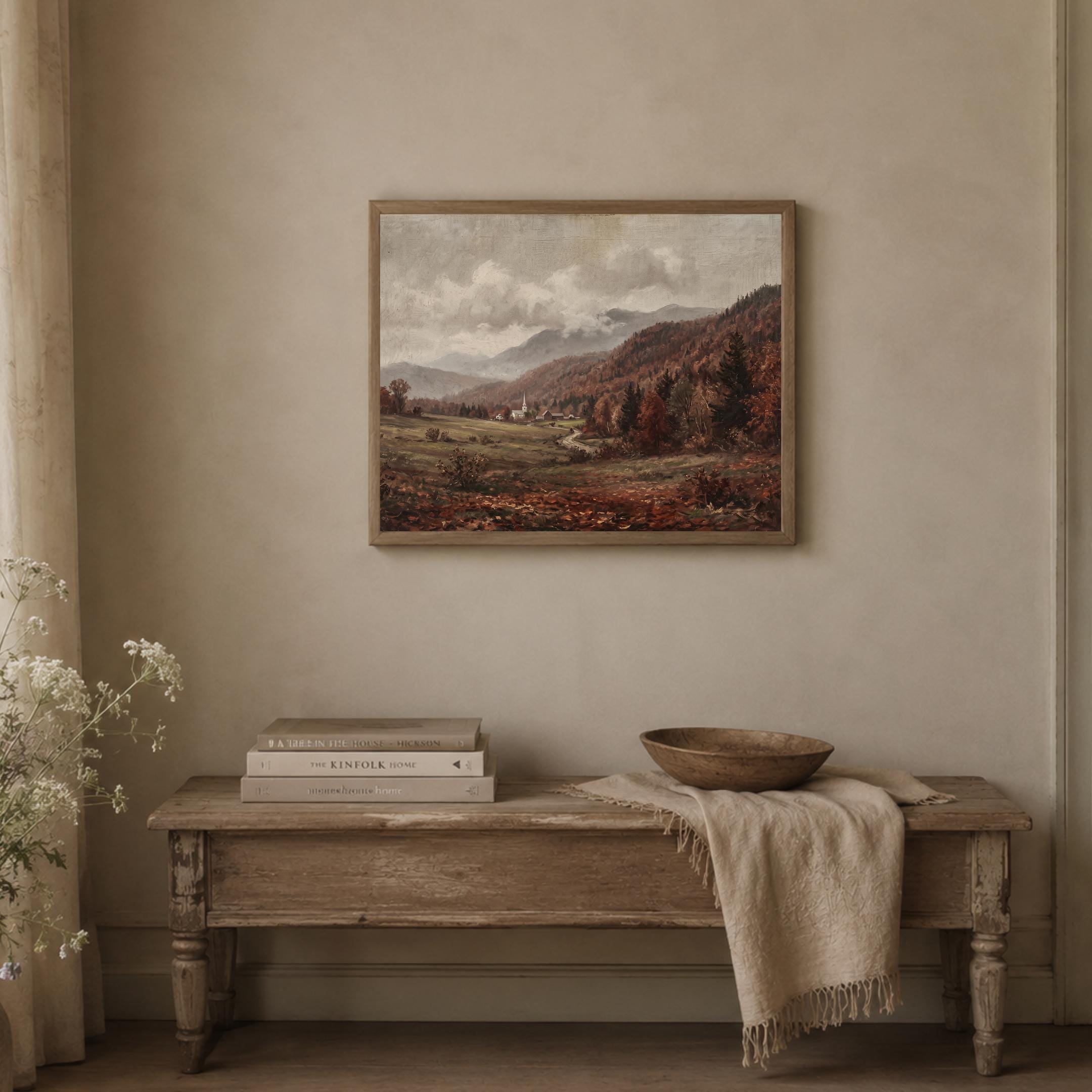 Stowe Vermont Fall Wall Art Print | New England Autumn Landscape Inspired | Vintage Digital Download — image 7