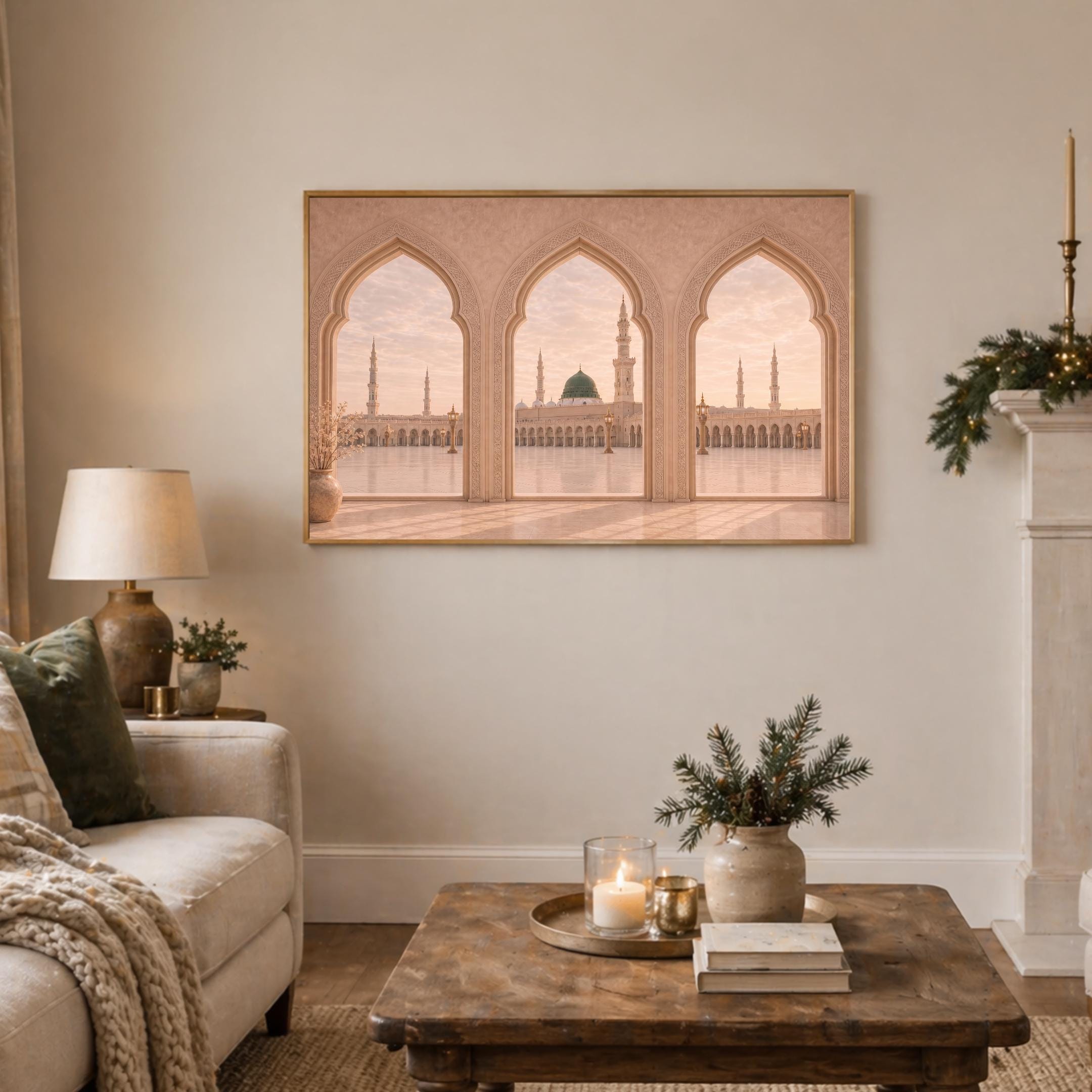 Medina Mosque Samsung Frame TV Art, Islamic Muslim Home Decor Display, Digital Download — image 4