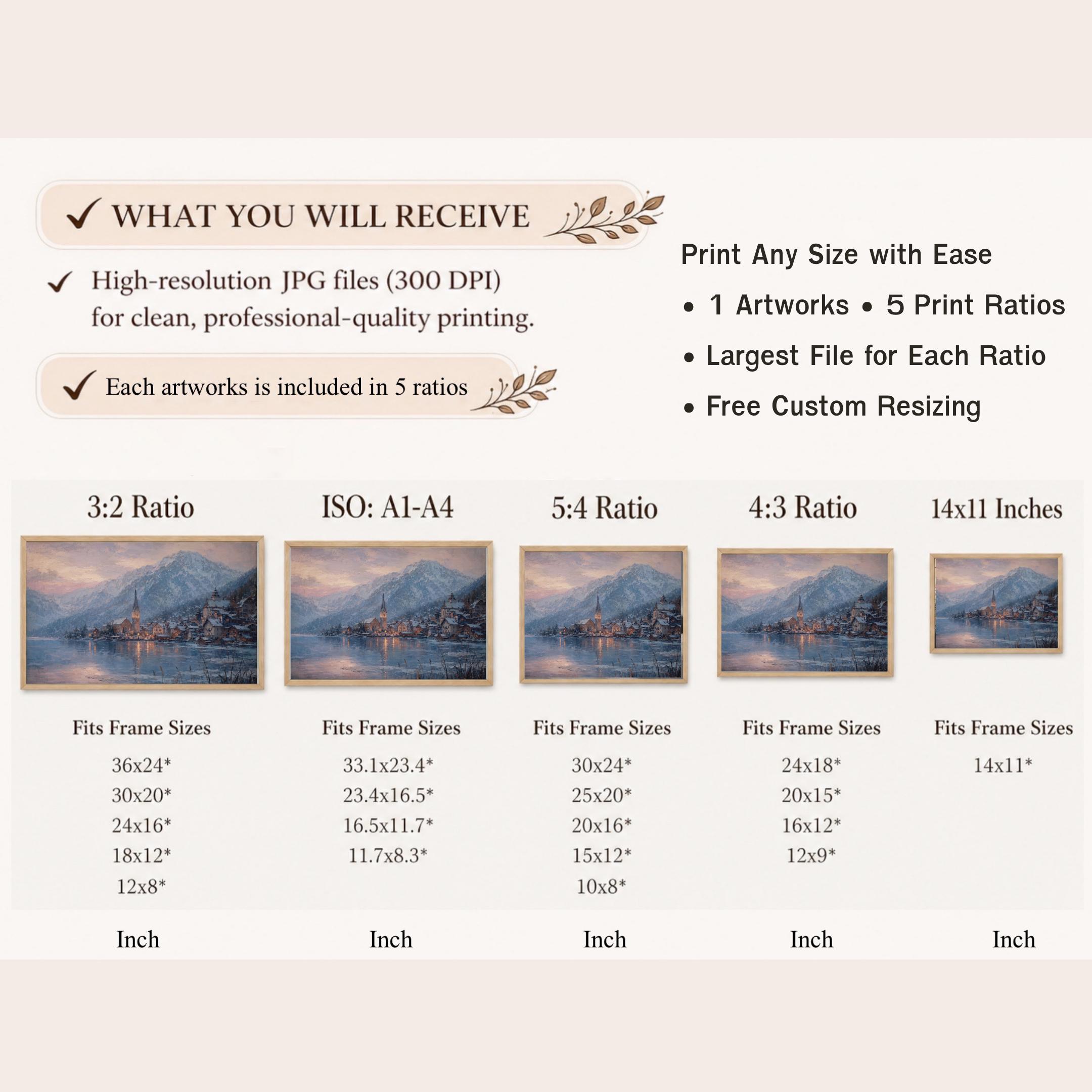 Hallstatt-Inspired Lake at a Pink Winter Horizon — image 10